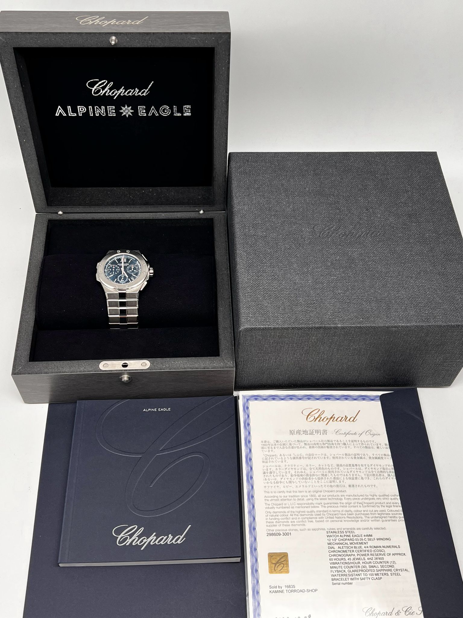 Chopard Alpine Eagle XL Automatic 298609 Box + above. papers