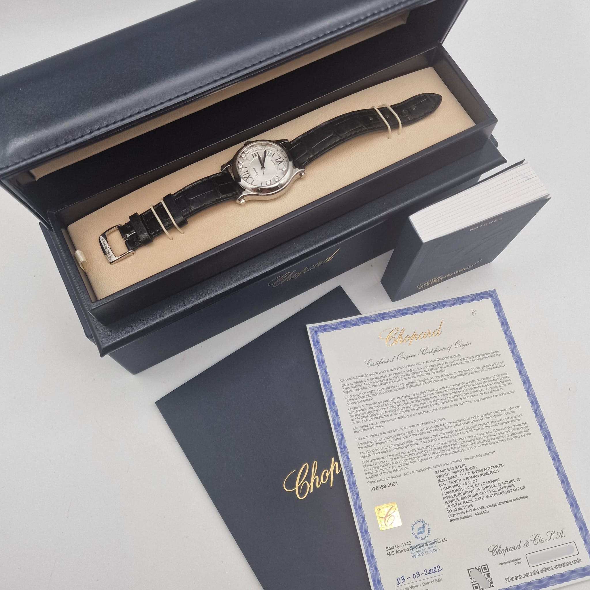 Chopard Happy Sport Automatik Damenuhr  278559 Box + og. Papiere