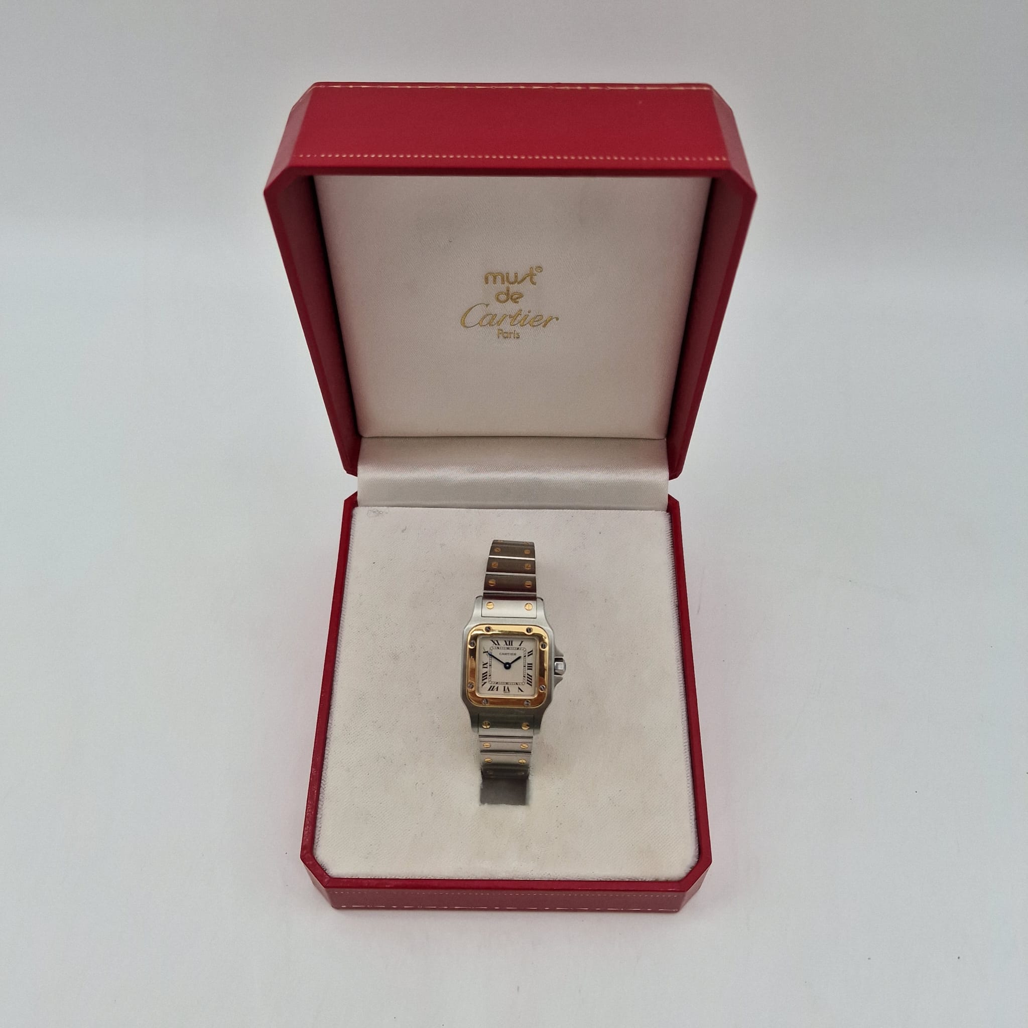 Cartier Santos 24x35mm Quarz Damenuhr 1057930 Box