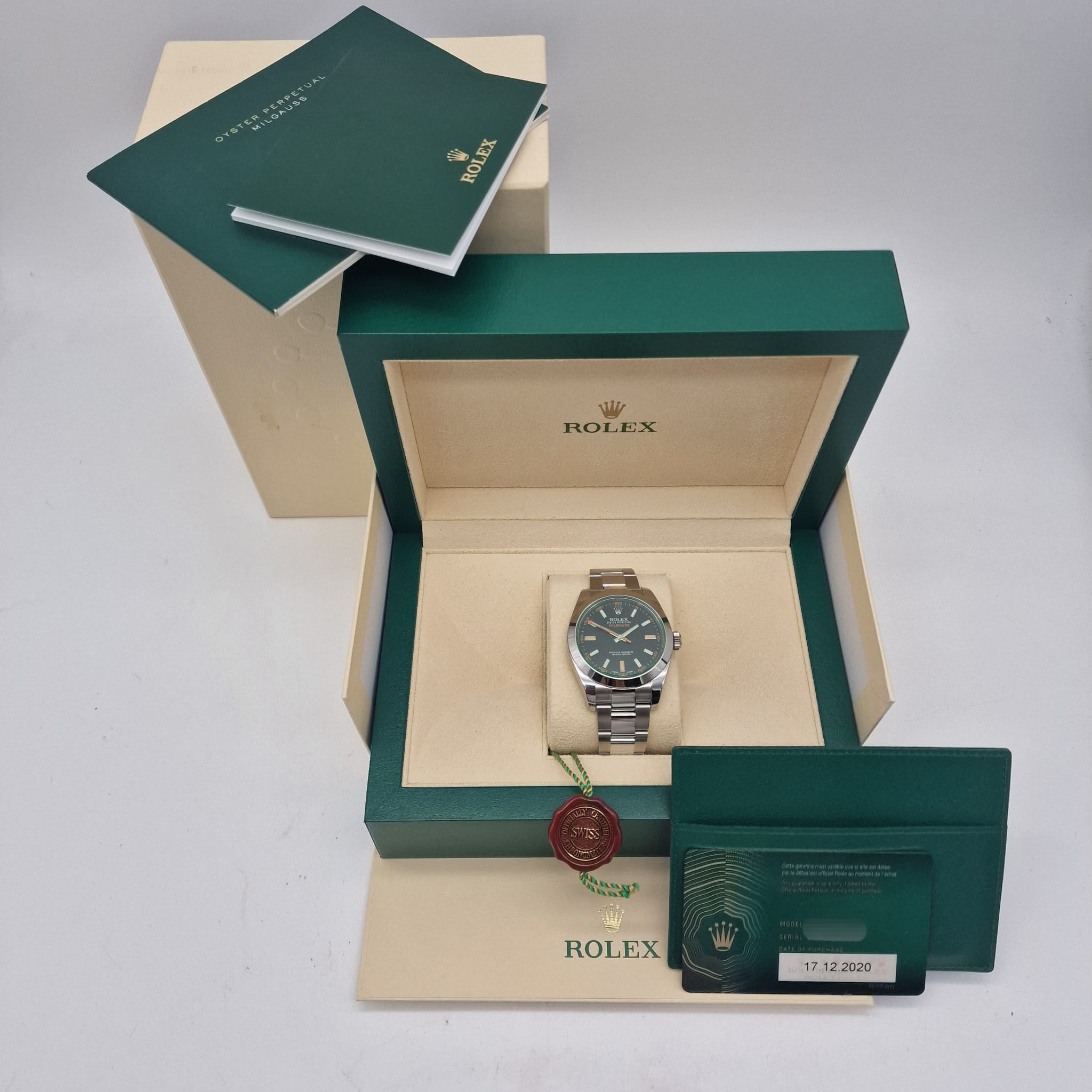 Rolex Milgauss Automatik Herrenuhr  116400GV Box + og. Papiere