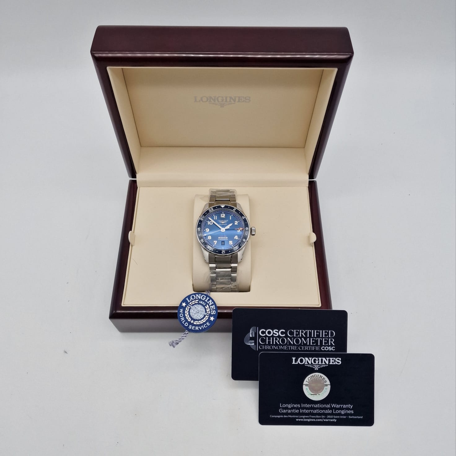 Longines Spirit Zulu Time Automatik L38124936 Box + og. Papiere