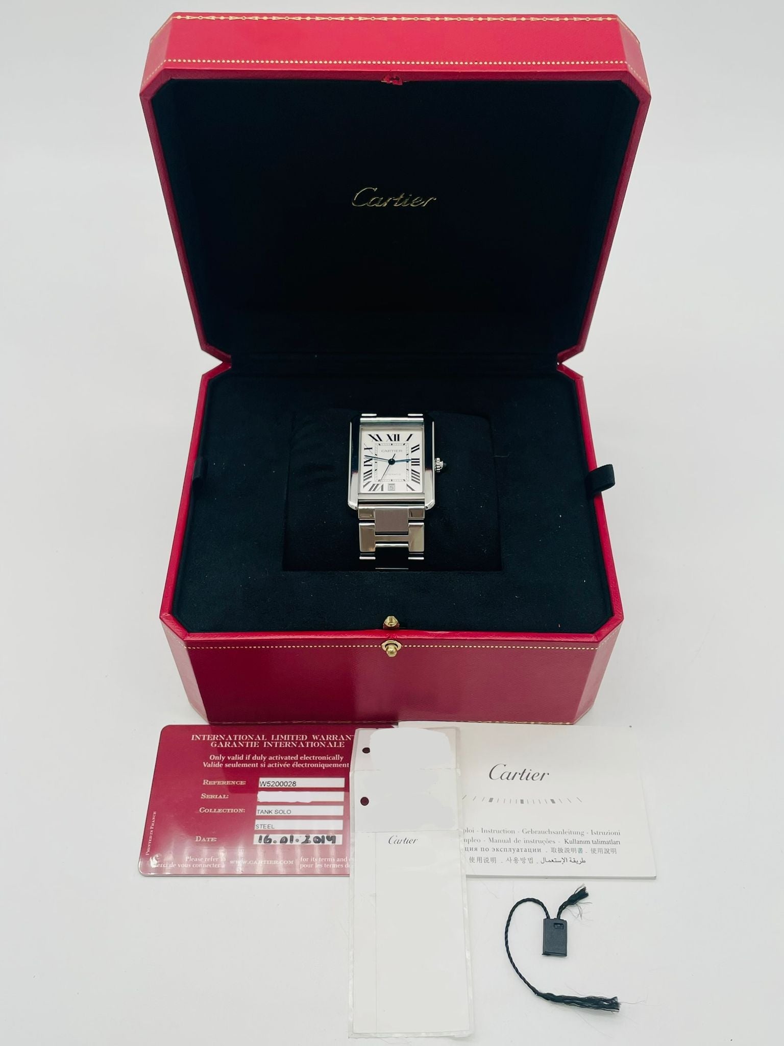 Cartier Tank Solo 3800 Box + og. Papiere