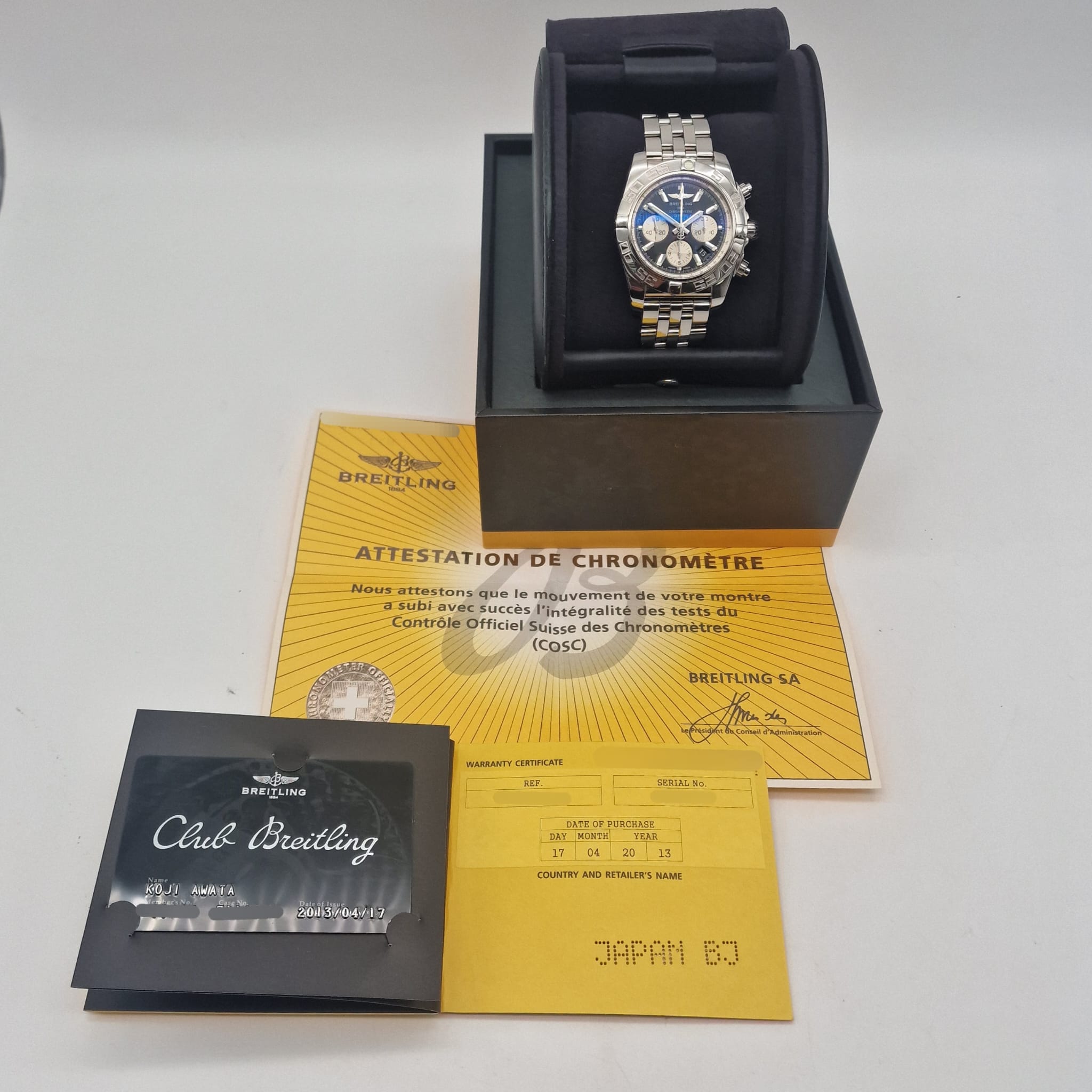 Breitling Chronomat 44 Automatik AB0110 Box + og. Papiere