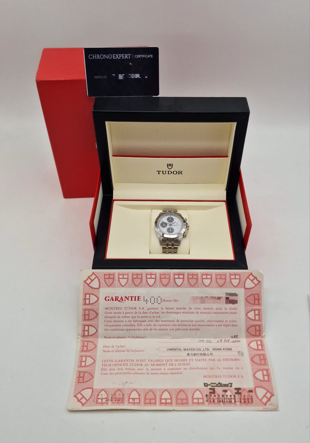 Tudor Prince Date Tiger 40mm Automatic Men's Watch 79280 Box + above papers