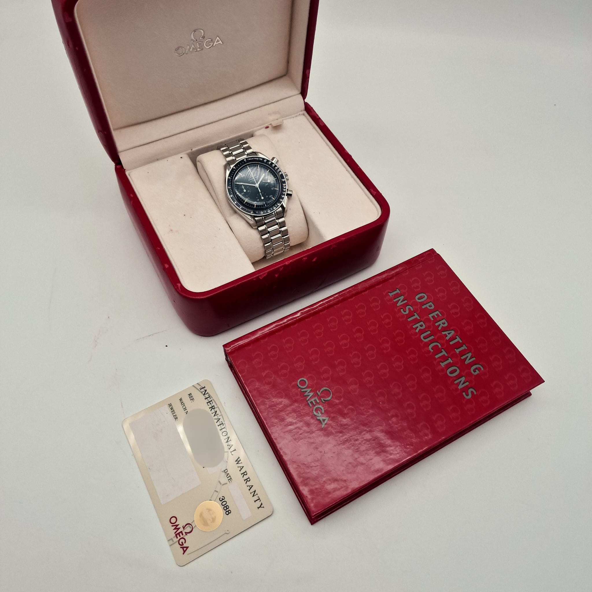 Omega Speedmaster Reduced Automatik Herrenuhr  35105000 Box + og. Papiere