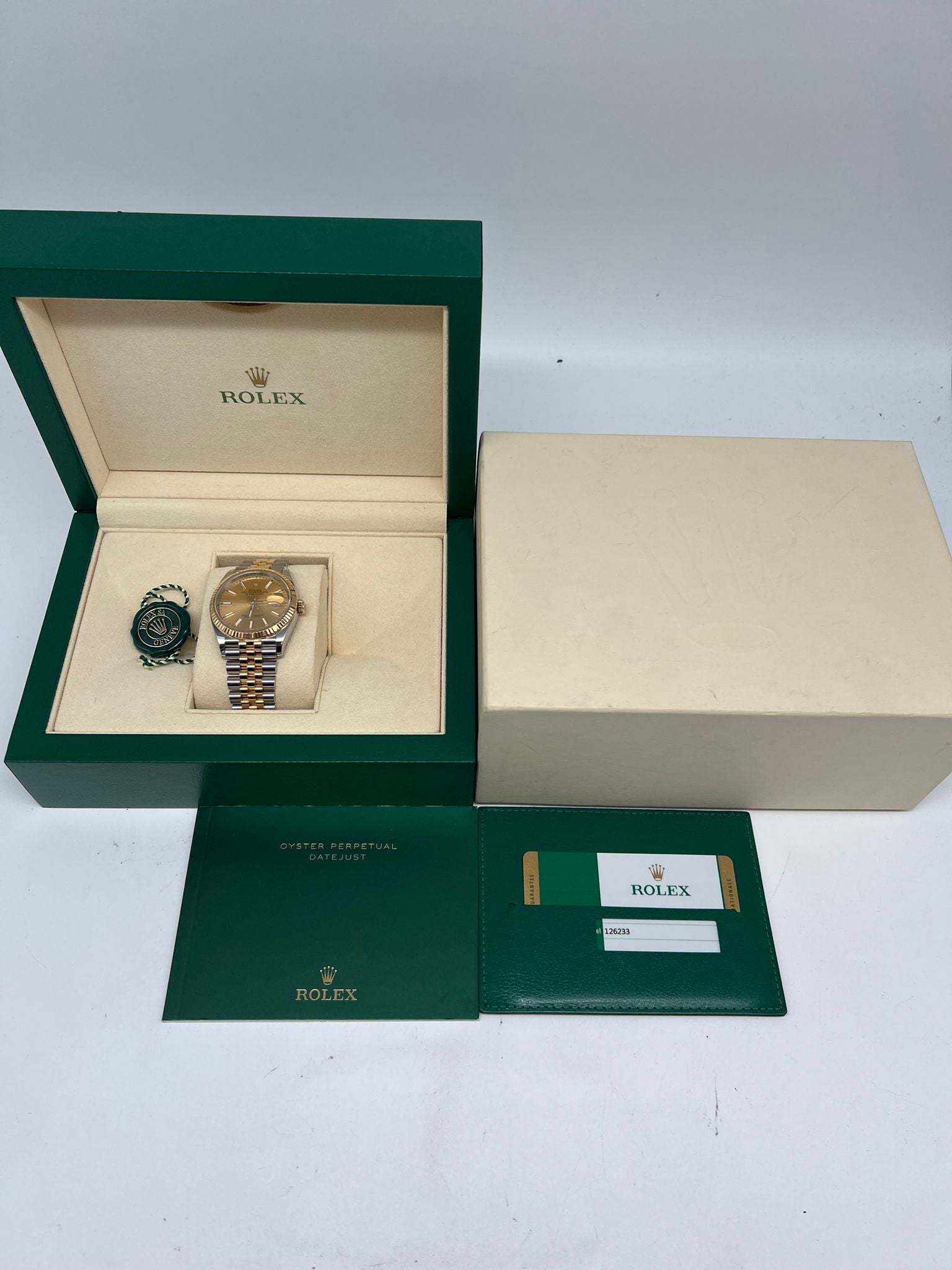 Rolex Datejust 36 Steel/Gold Automatic 126233 Box + above papers