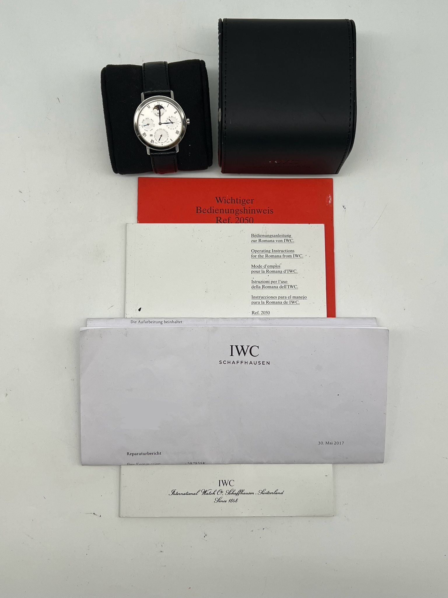 IWC Romana Perpetual Calender Platin IW2050 Box + Service Papers/Extrakt