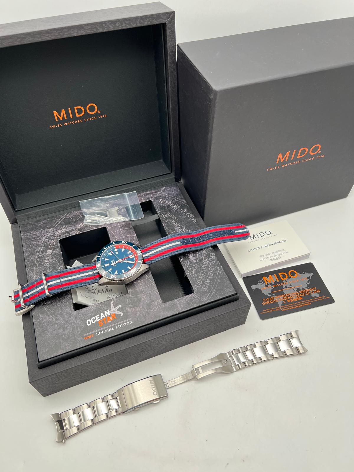 Mido Ocean Star GMT Automatik M0266291104100 Box + og. Papiere