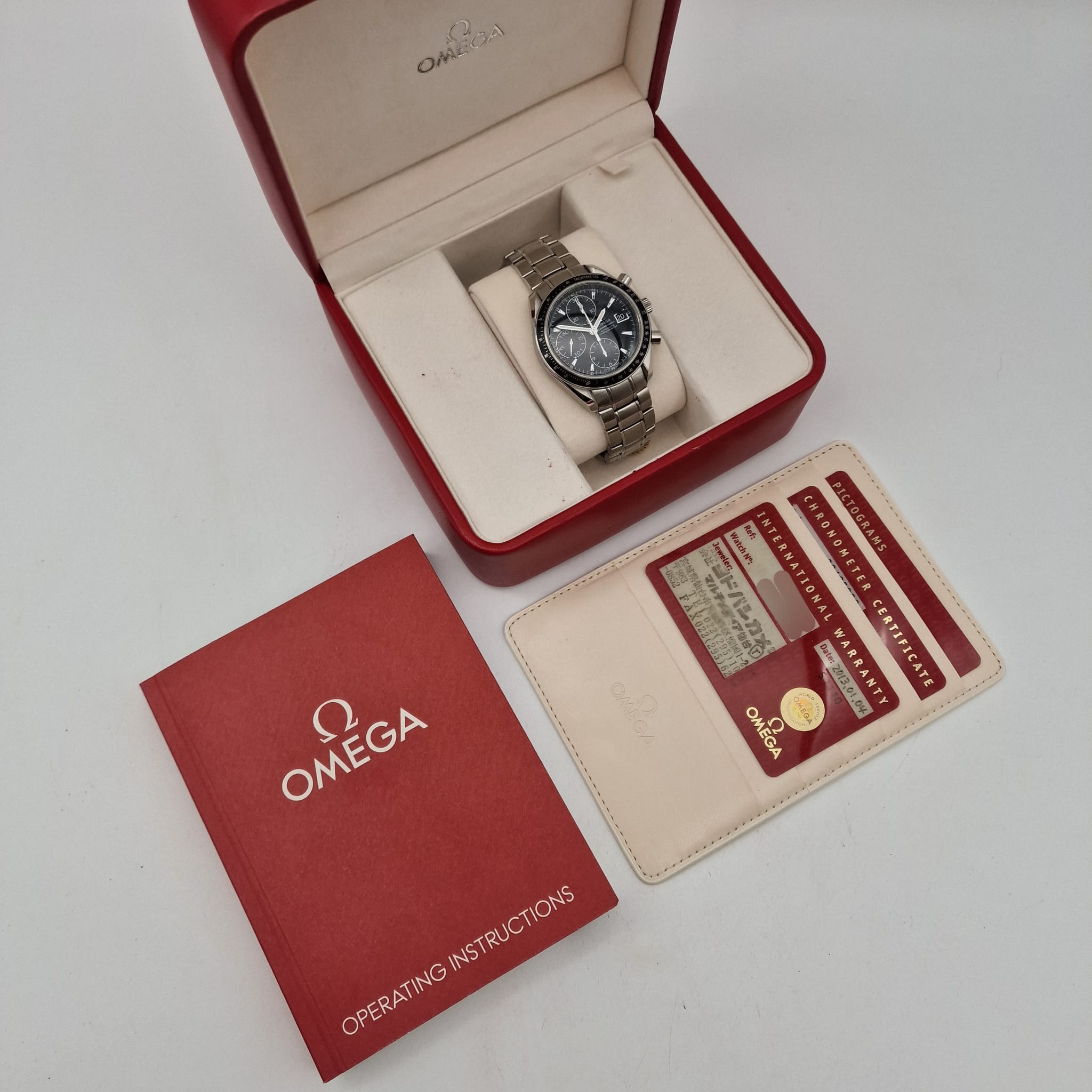 Omega Speedmaster Date 40mm Automatik Herrenuhr 32105000 Box + og. Papiere