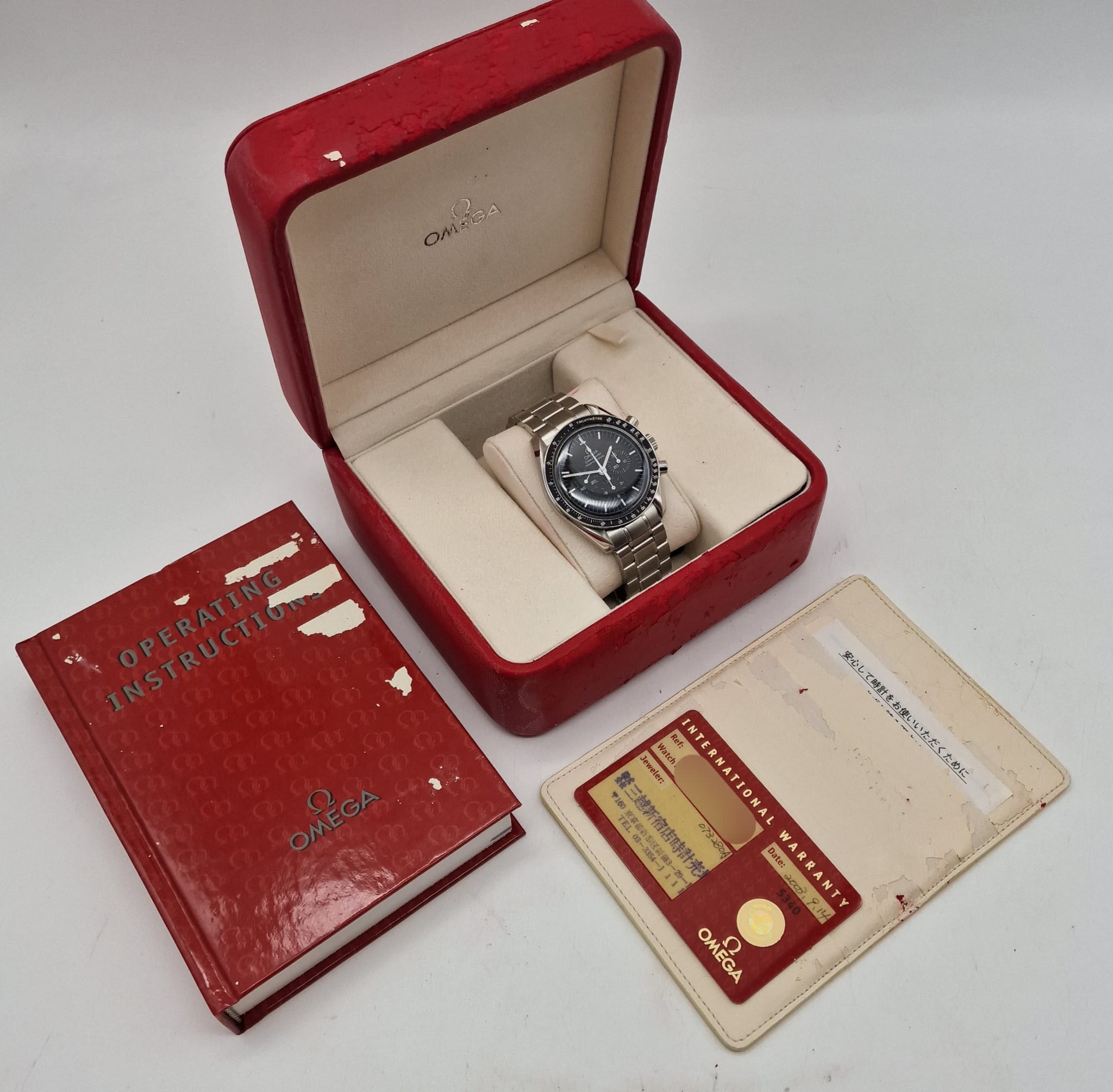 Omega Speedmaster Professional Moonwatch 42mm Handaufzug Herrenuhr 35705000 Box + og. Papiere