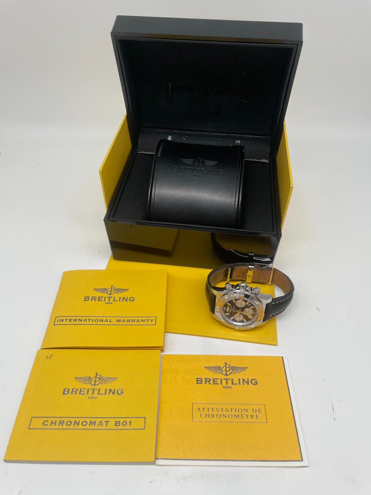 Breitling Chronomat Automatik Herrenuhr 44  AB0110 Box + og. Papiere