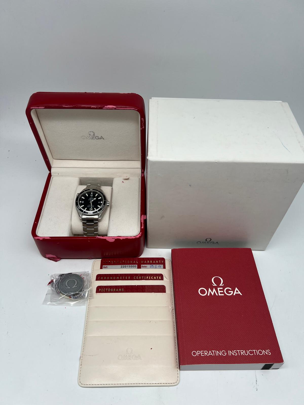 Omega Seamaster Planet Ocean 42mm Automatik 22015000 Box + og. Papiere