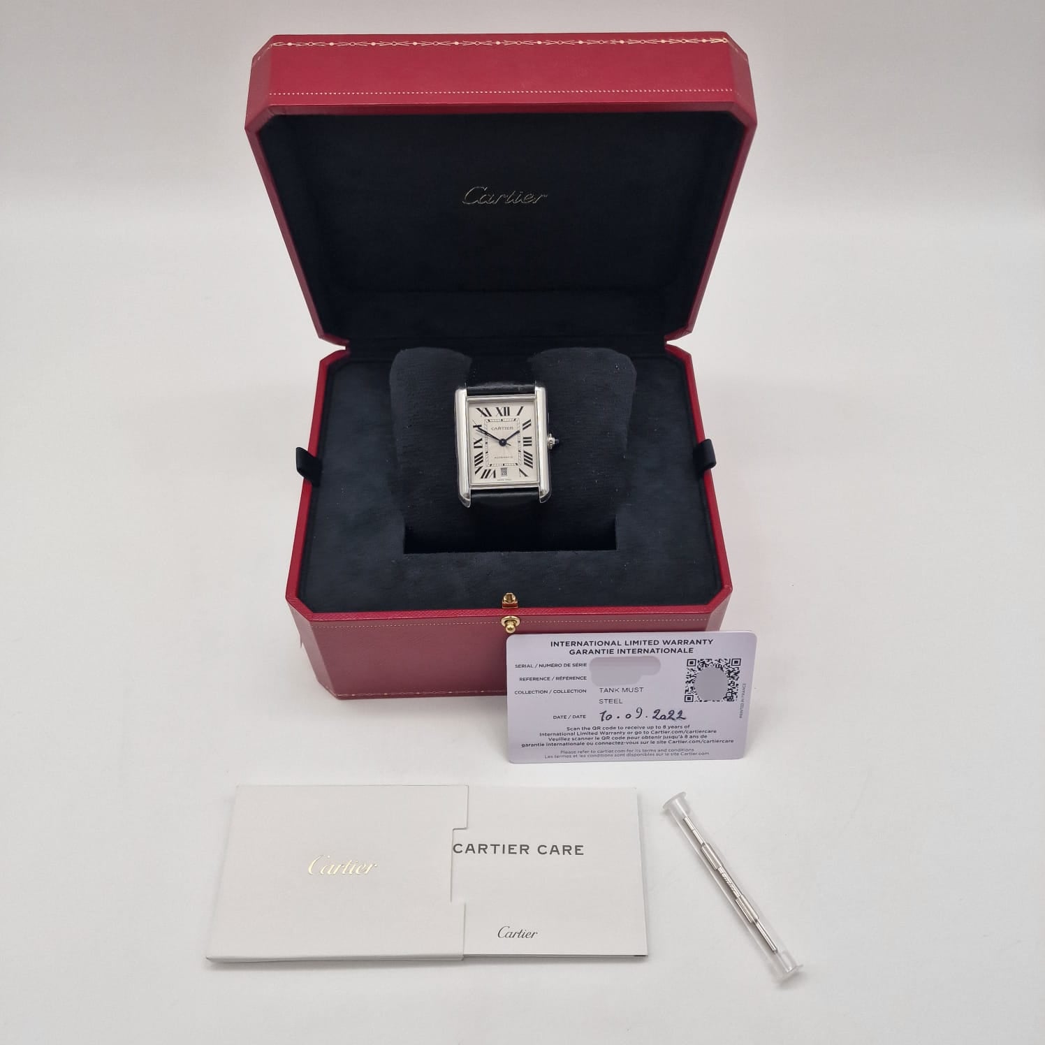 Cartier Tank Must XL 41mm Automatik Herrenuhr WSTA0040 Box + og. Papiere