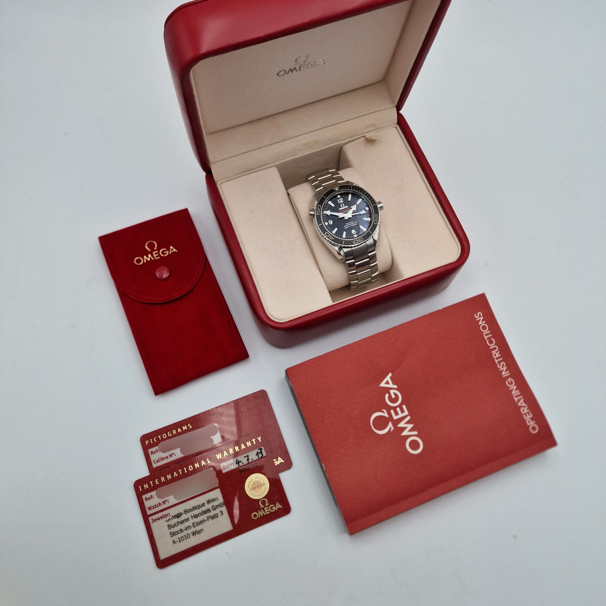 Omega Seamaster Planet Ocean 42mm Automatik Herrenuhr	 23230422101001 Box + og. Papiere