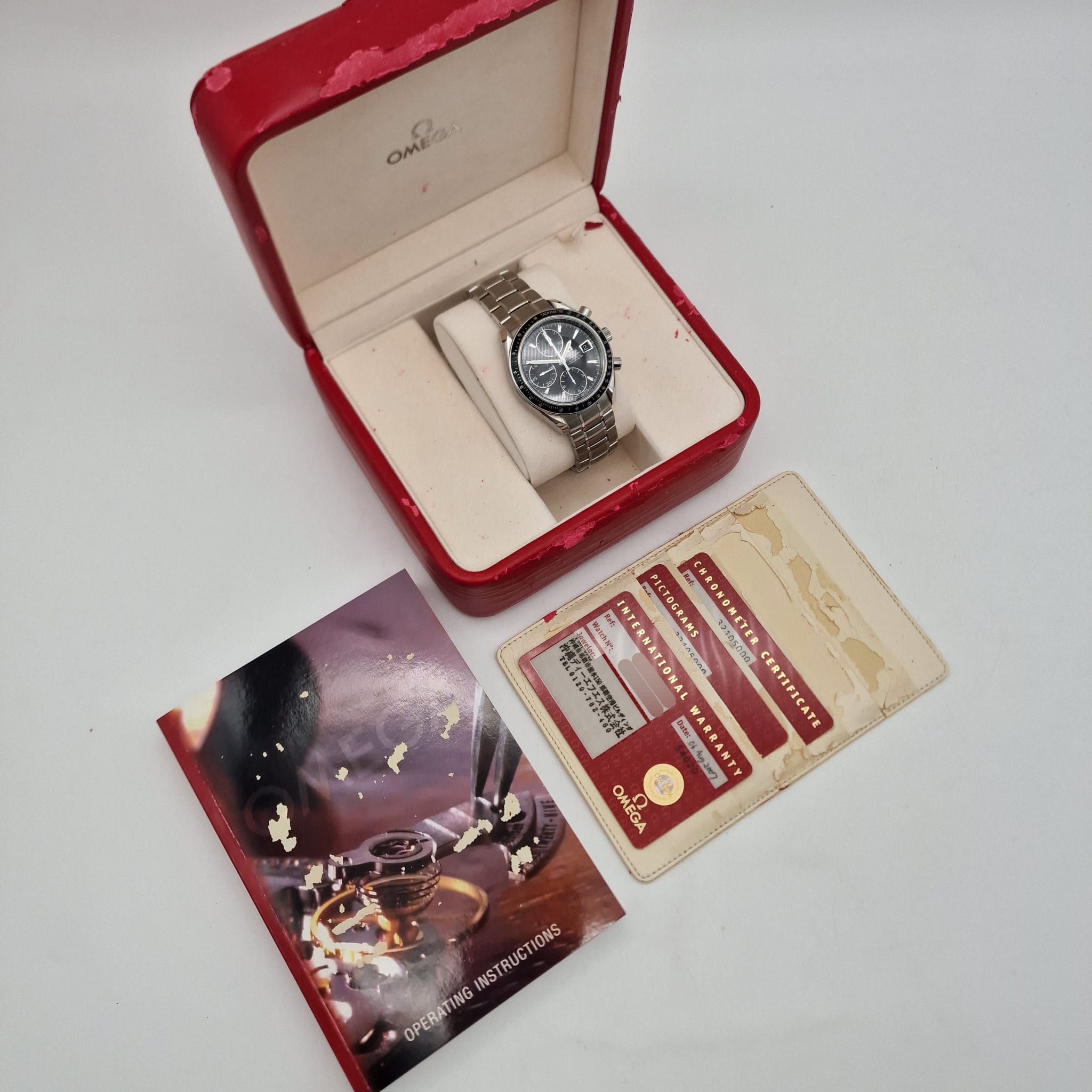 Omega Speedmaster Date Automatik 32105000 Box + og. Papiere