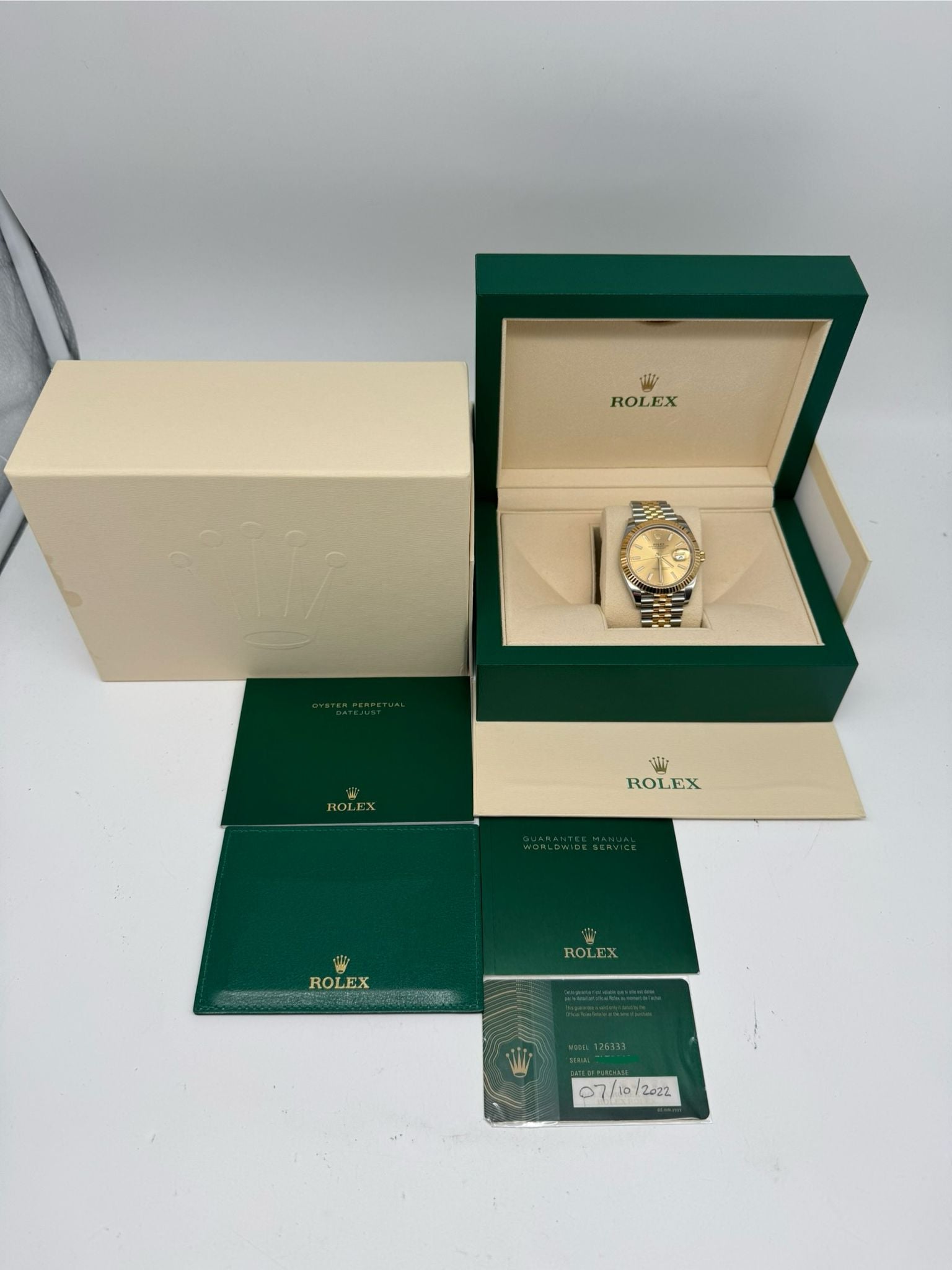 Rolex Datejust 41mm Stahl/Gold Automatik	 126333 Box + og. Papiere