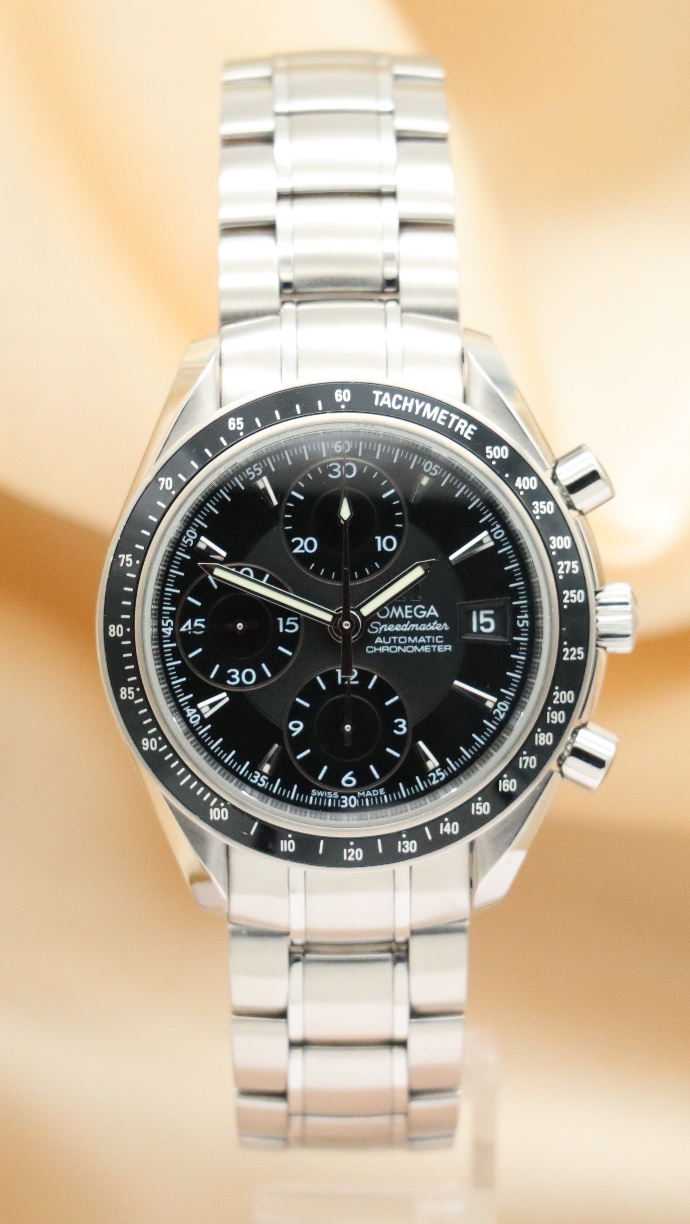 Omega Speedmaster Date 40mm Automatik Herrenuhr 32105000 Box + og. Papiere