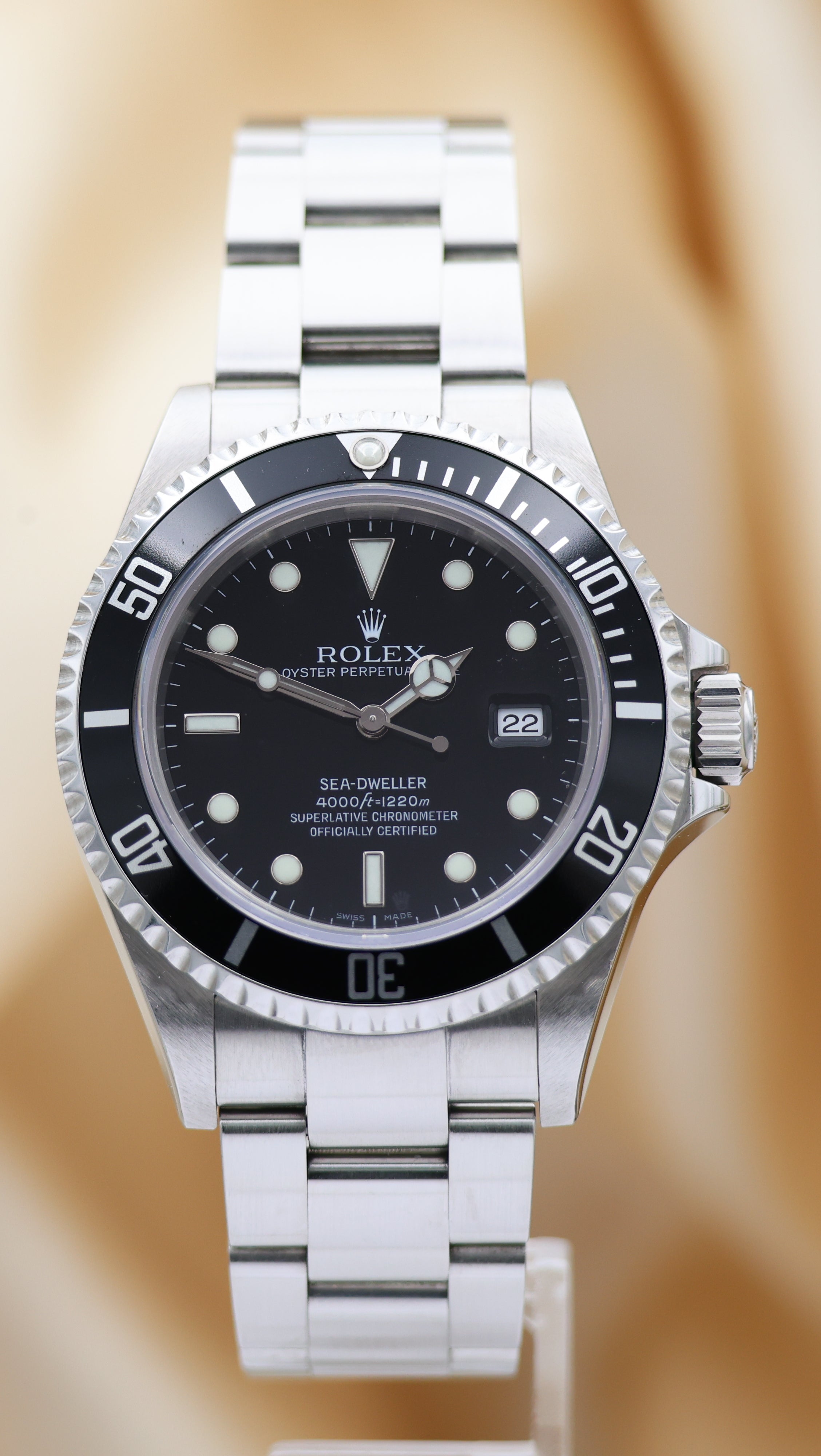 Rolex Sea-Dweller 4000 Automatik Herrenuhr	 16600 Box + og. Papiere