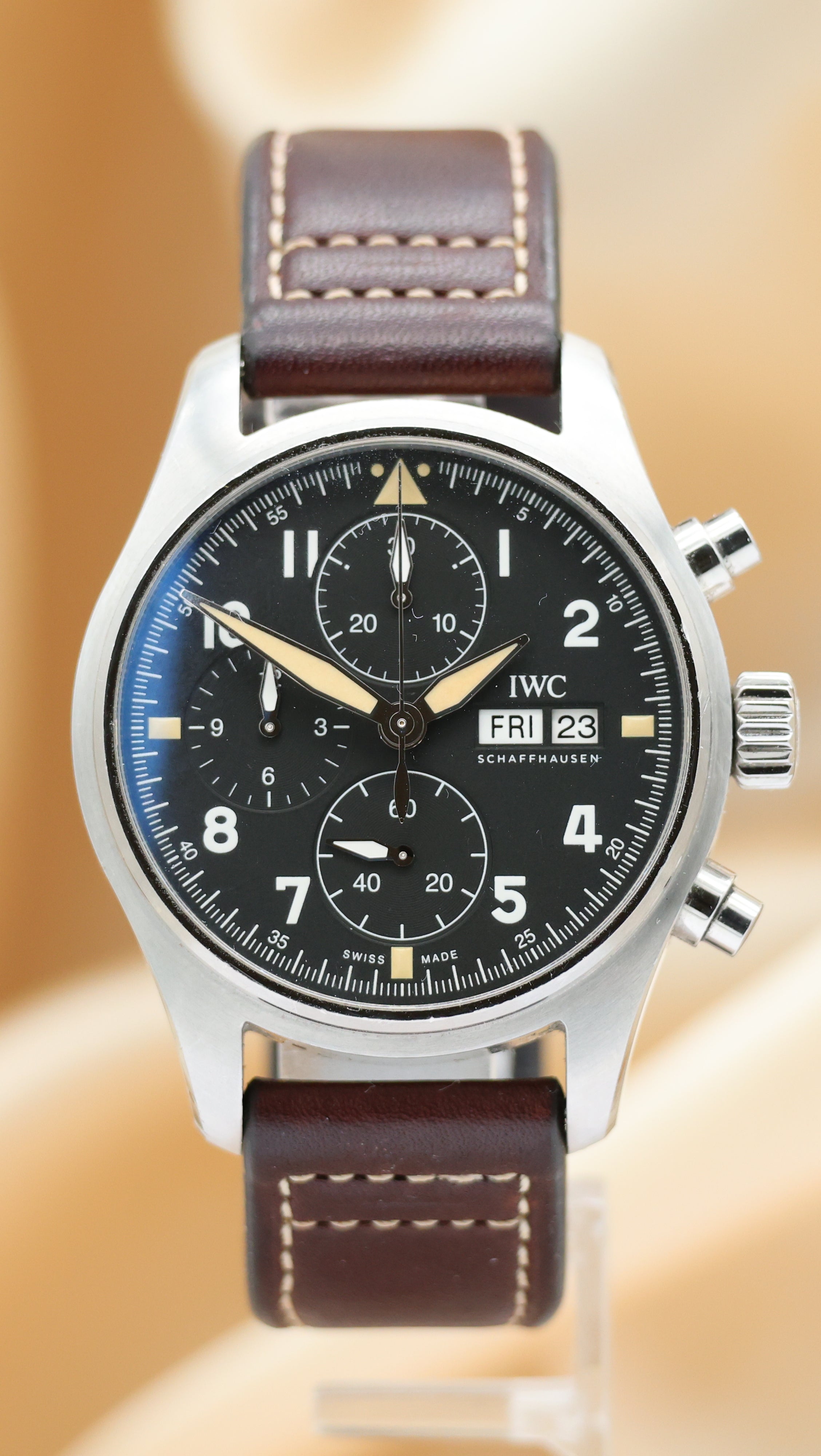 IWC Fliegeruhr Spitfire Chronograph Automatik  IW387903 Box + og. Papiere