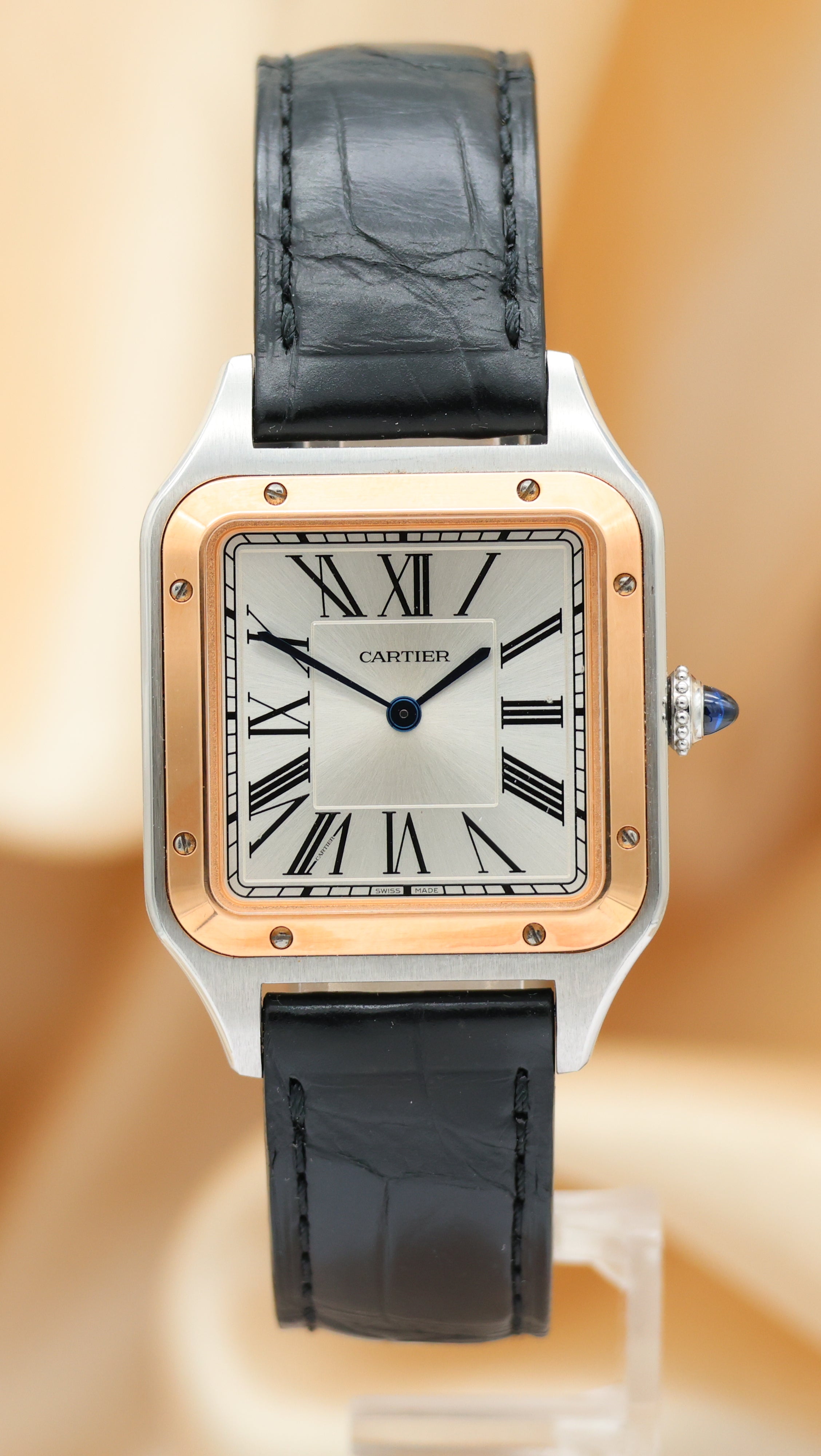 Cartier Santos Dumont 31mm Quarz Herrenuhr W2SA0011 Box + og. Papiere