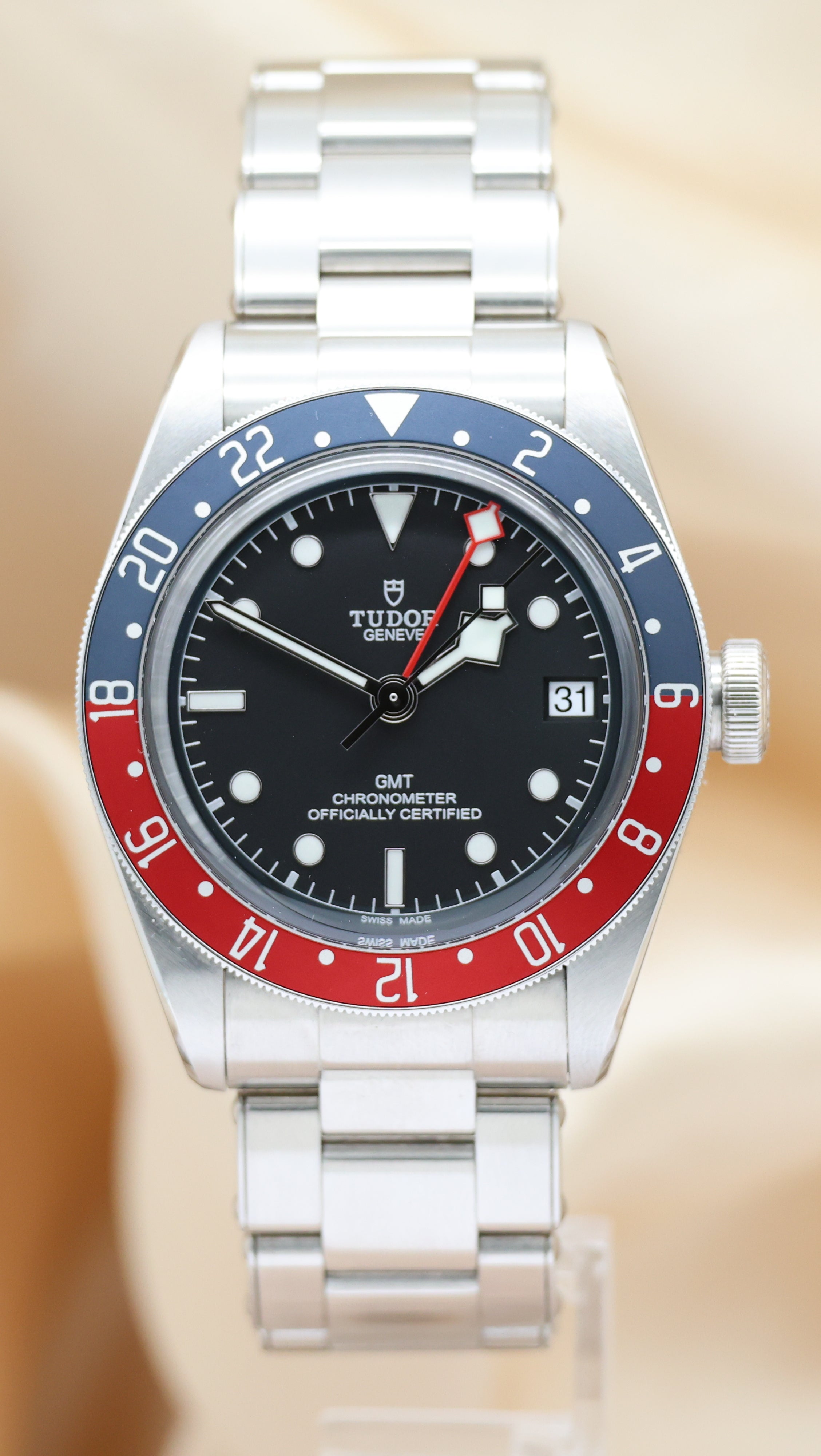 Tudor Black Bay GMT Pepsi Automatik Herrenuhr 79830RB Box + og. Papiere