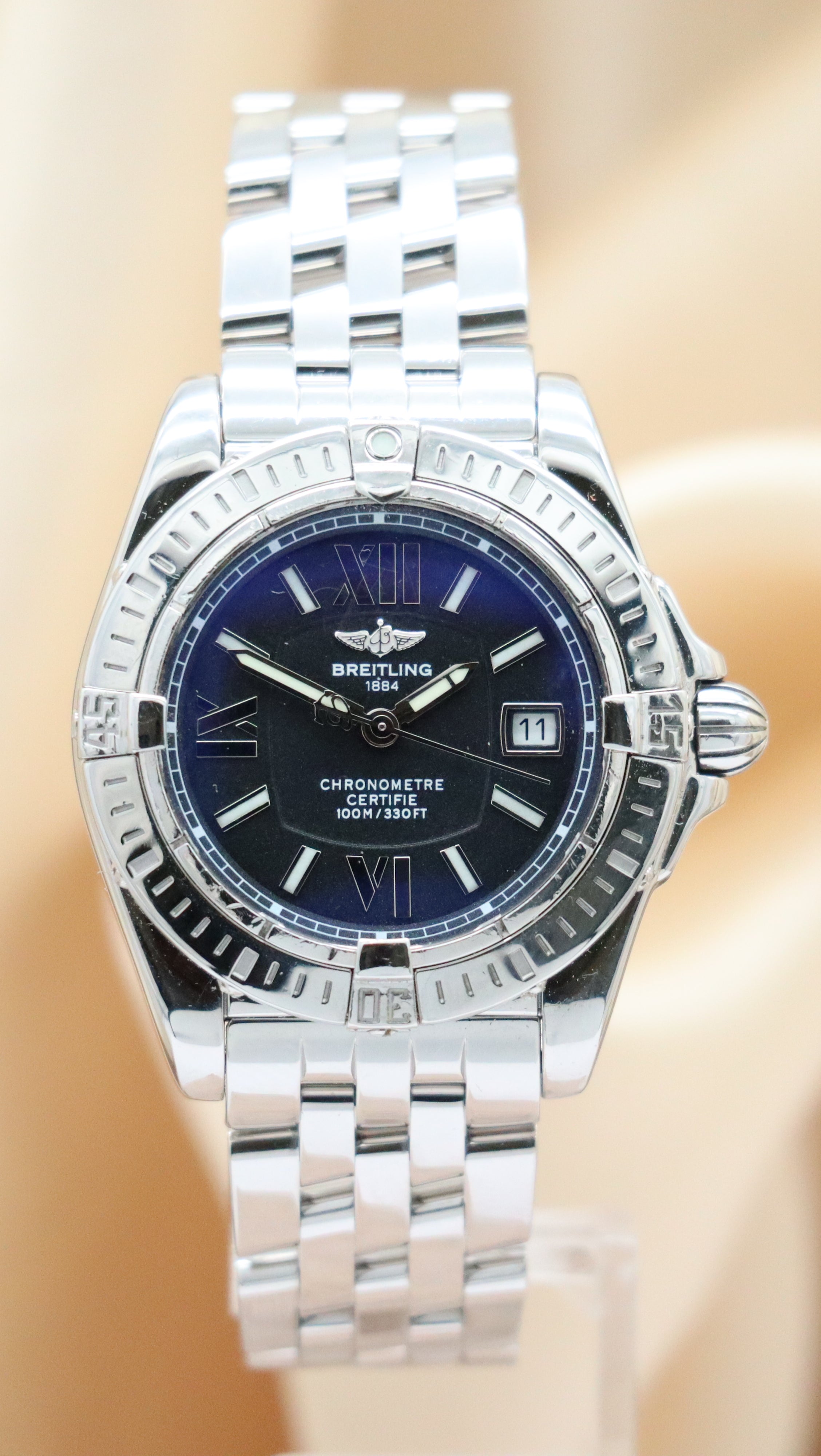 Breitling Galactic Lady 32mm Quarz Damenuhr A71366 Box + og. Papiere