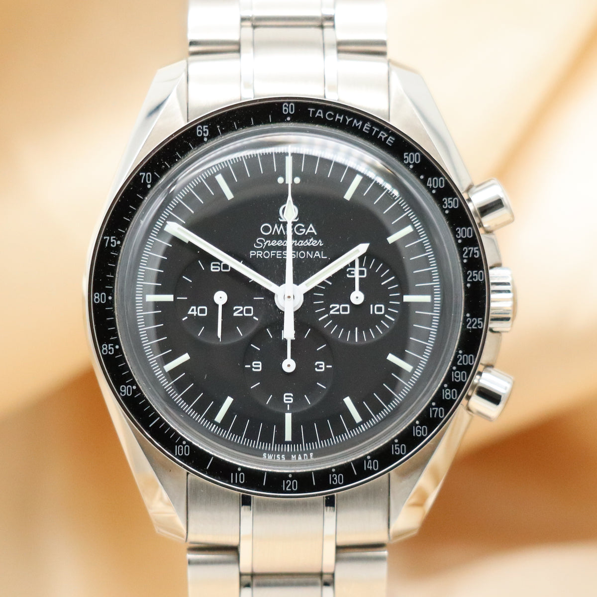 Omega Speedmaster Moonwatch Handaufzug 31130423001005 Box + og. Papier