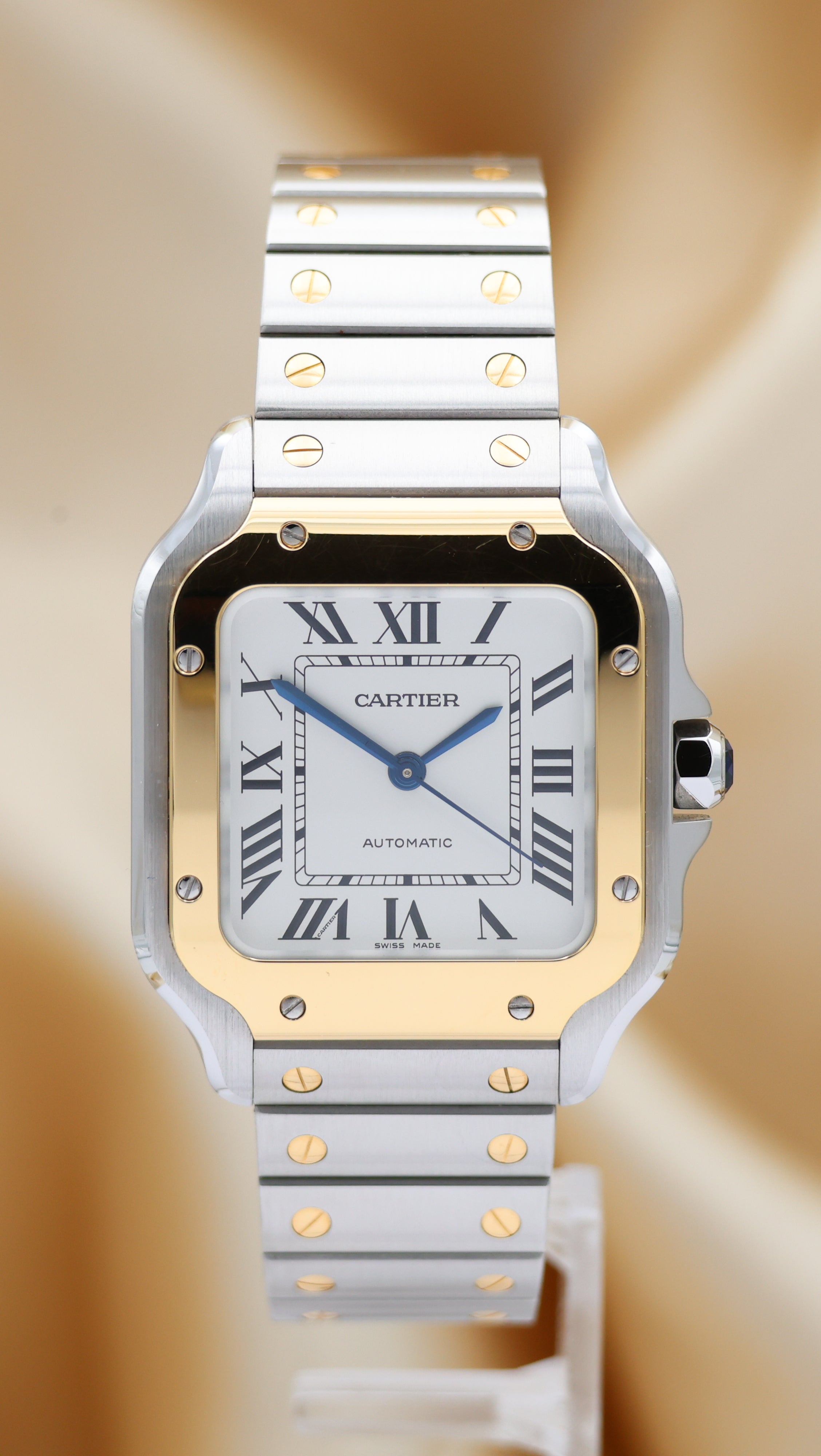 Cartier Santos de Cartier Stahl Automatik Herrenuhr W2SA0016 Box + og. Papiere