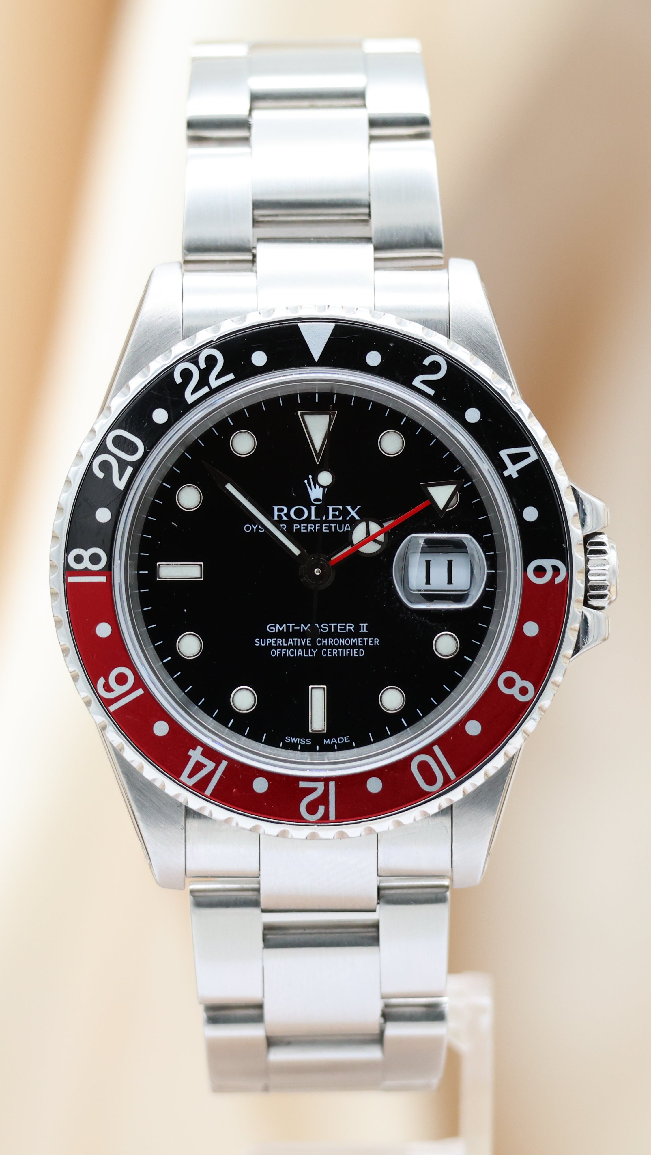 Rolex GMT-Master II "Coke" 40mm 16710 Box + og. Papiere