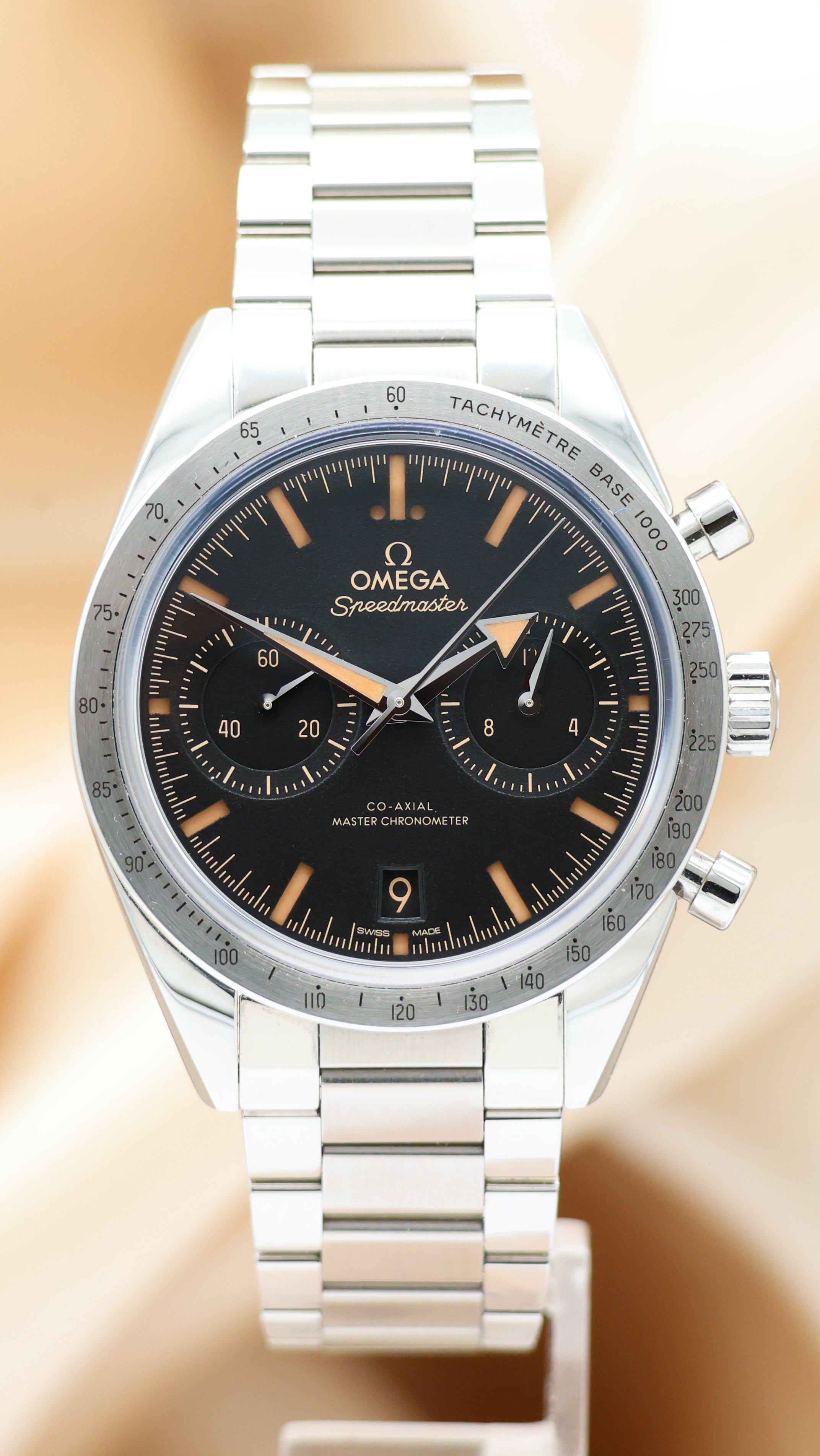 Omega Speedmaster '57 Chronograph 33210415101001 Box + og. Papiere