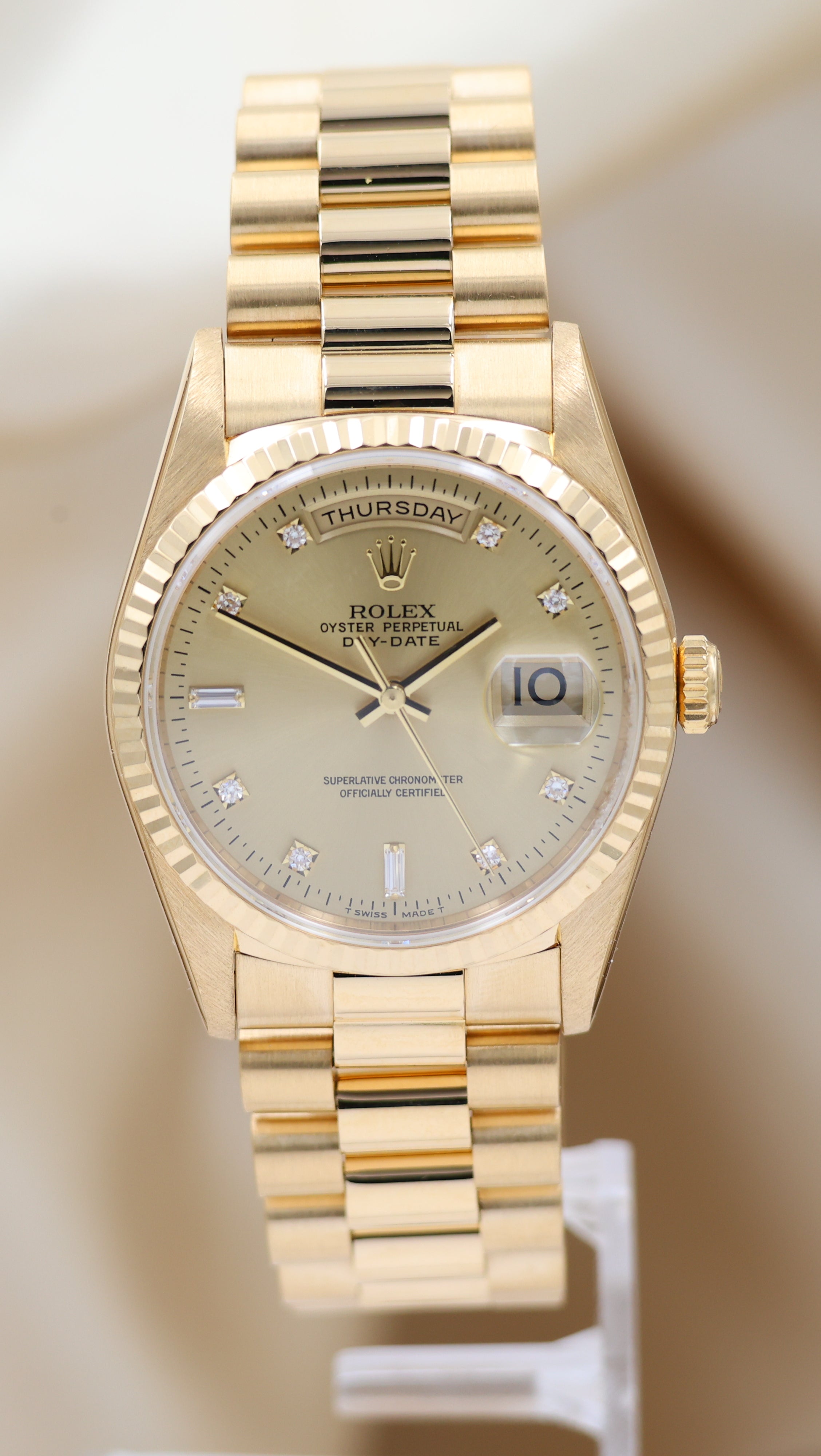 Rolex Day-Date 36 President 18k Gold 18238A Box + above. papers