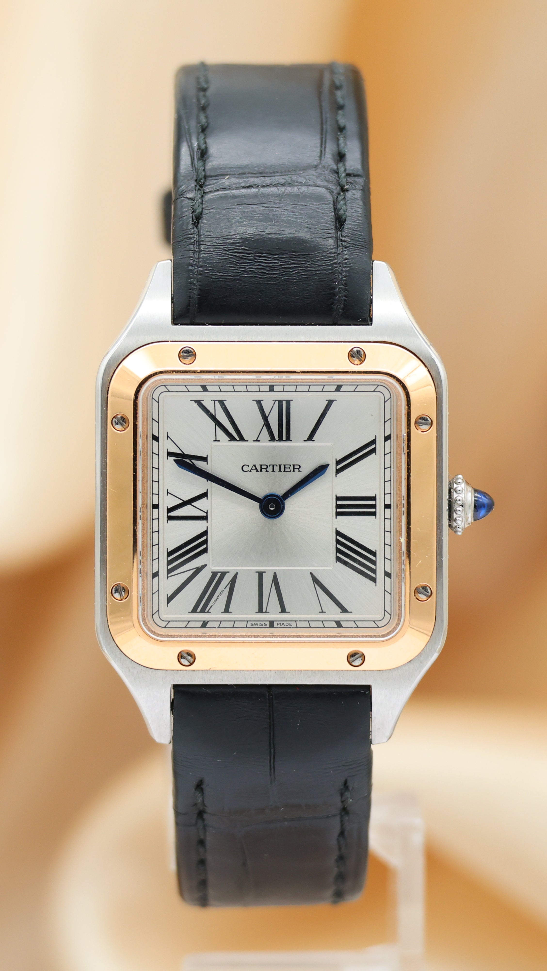 Cartier Santos Dumont 27mm Quarz Damenuhr W2SA0012 Box + og. Papiere