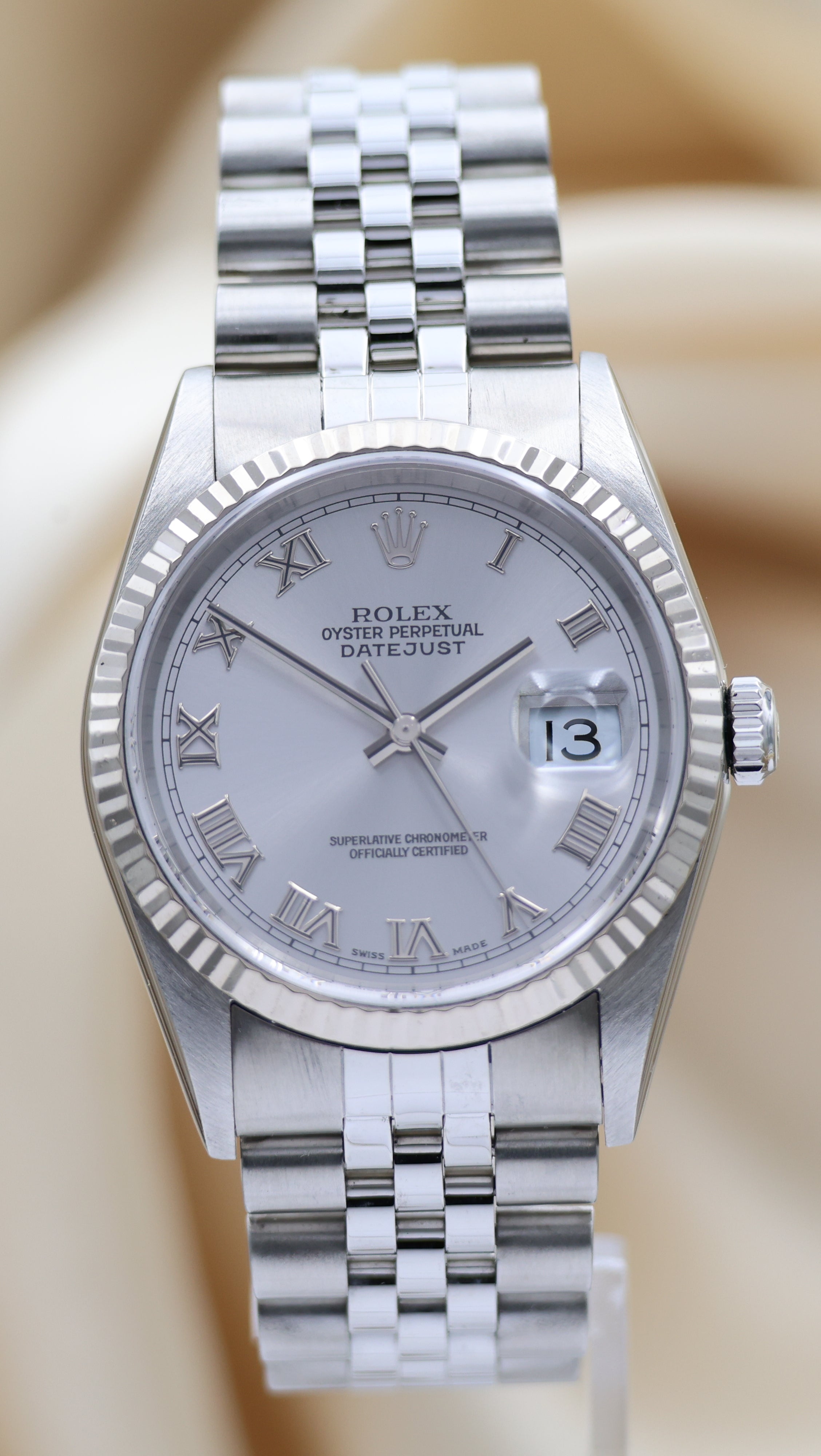 Rolex Datejust 36 Automatic Men's Watch Silver 16234