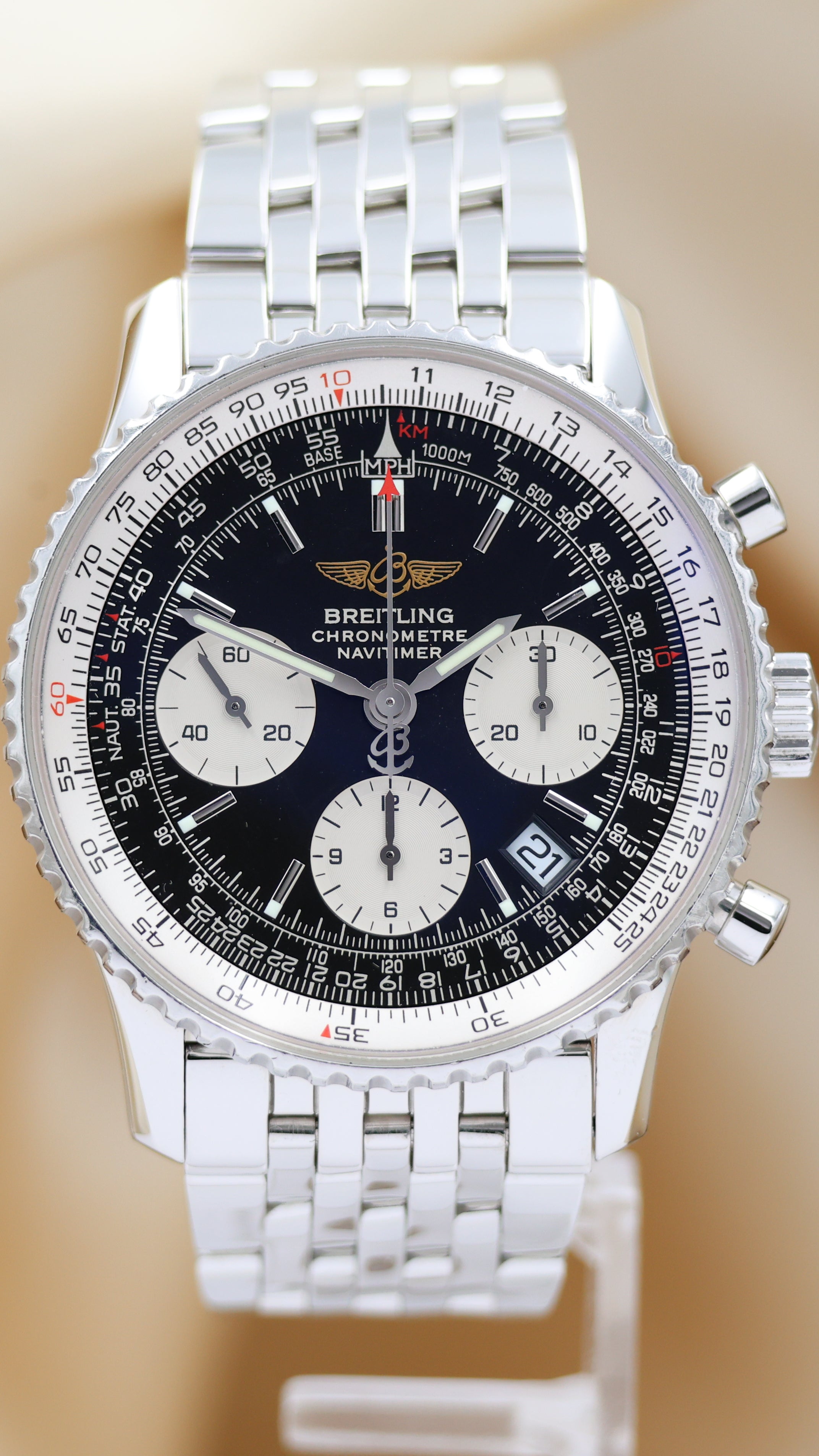 Breitling Navitimer 42mm automatic men's watch A23322 box + above. papers