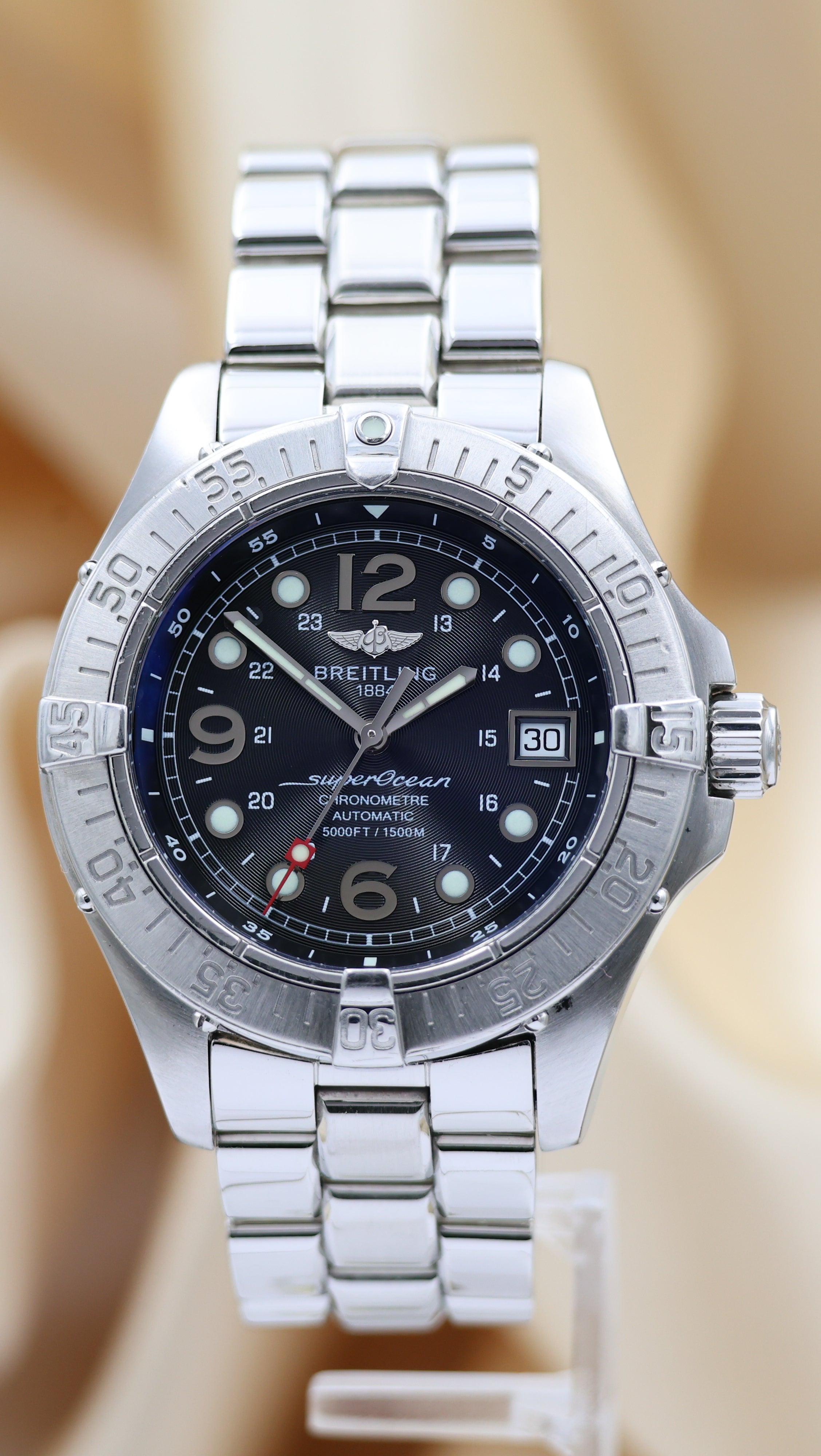 Breitling Superocean Automatik Herrenuhr  A17360 Box + og. Papiere