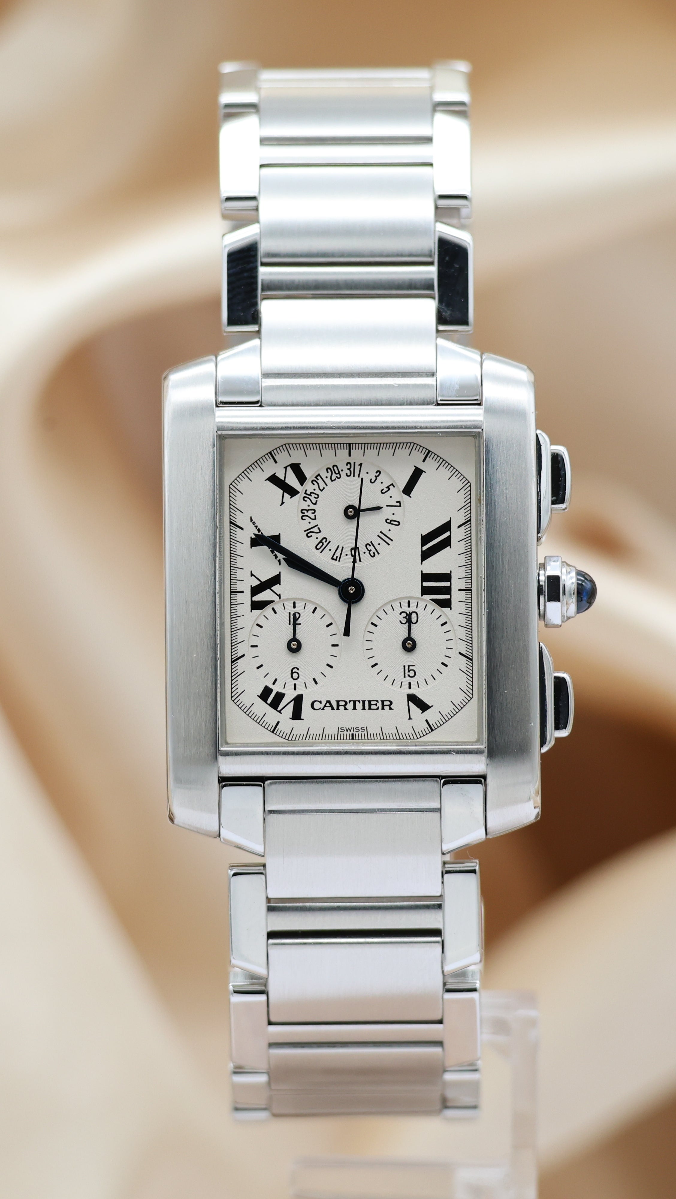 Cartier Tank Française Chronoflex Chronograph W51001Q3