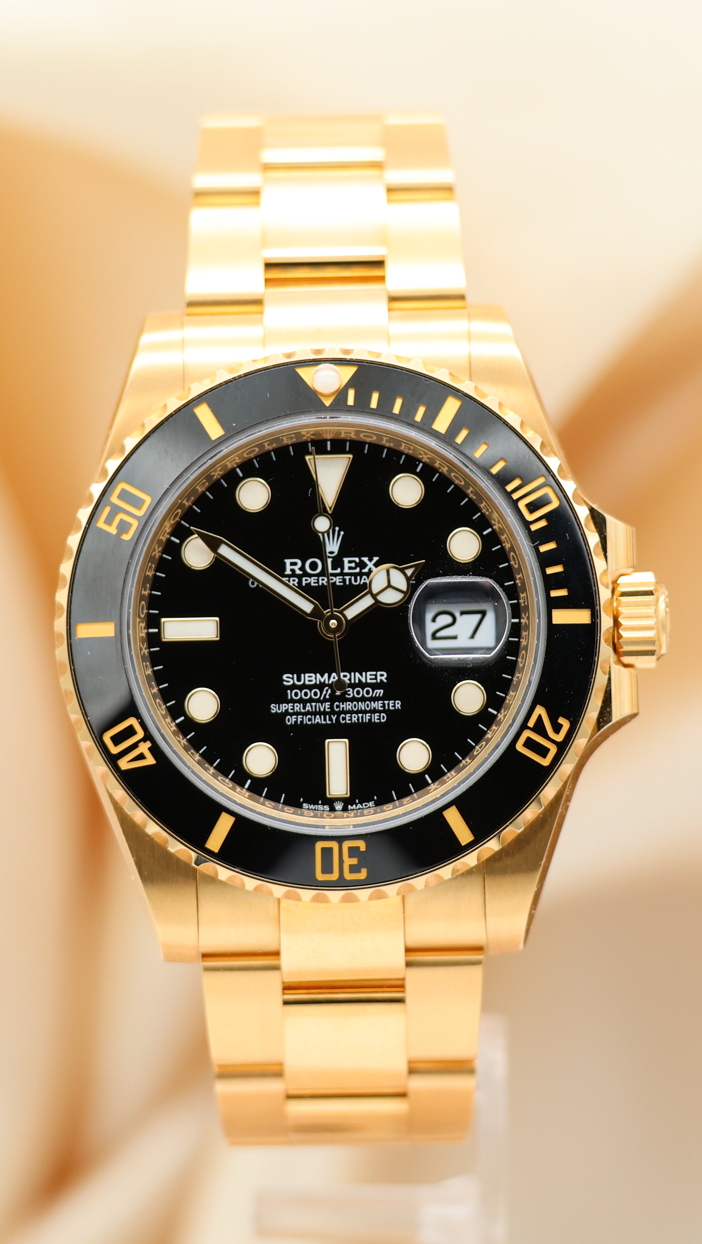 Rolex Submariner Gelbgold 41 Ungetragen Automatik 126618LN Box + og. Papiere