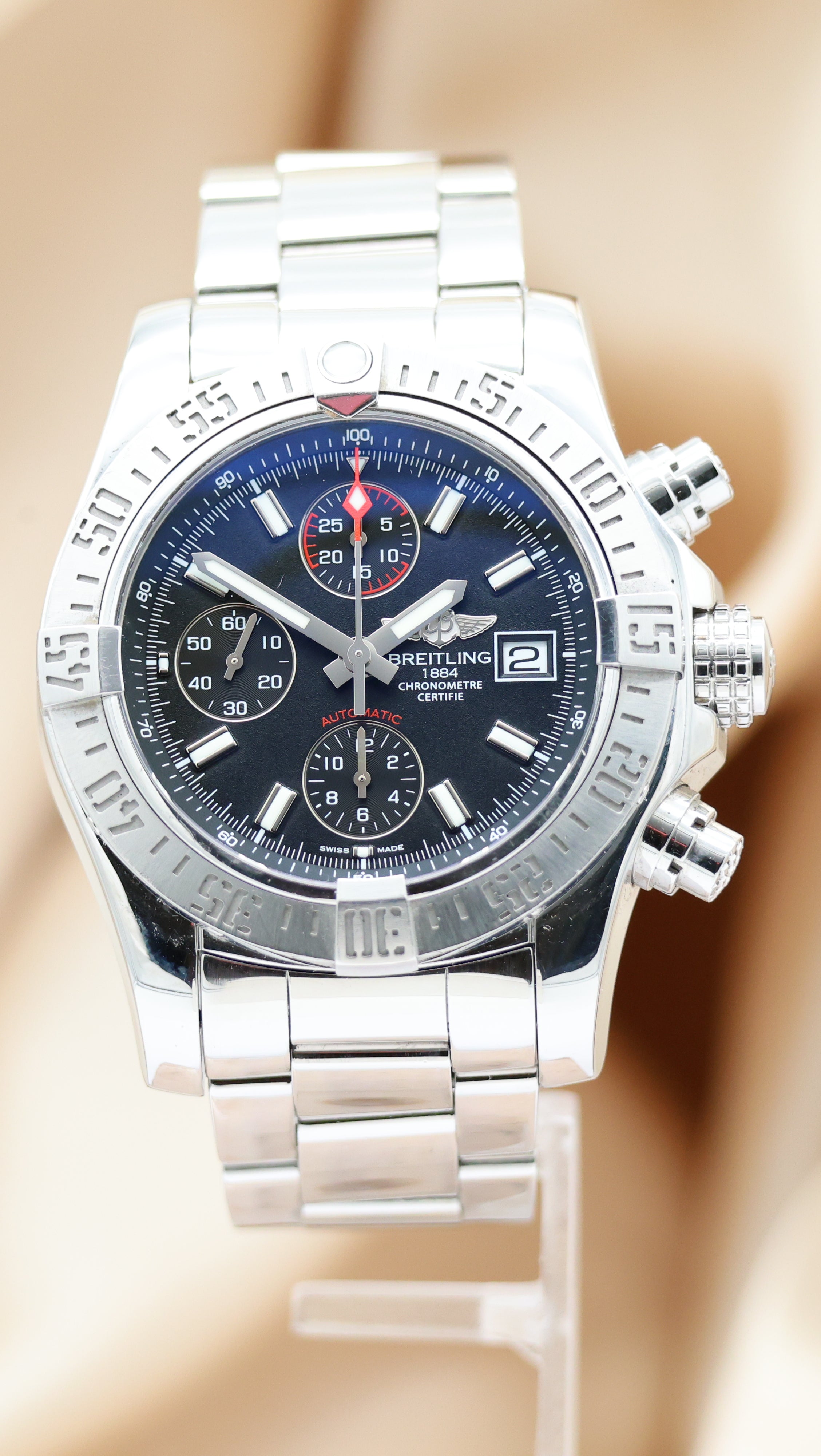 Breitling Avenger II 43mm Automatik Herrenuhr A13381 Box + og. Papiere