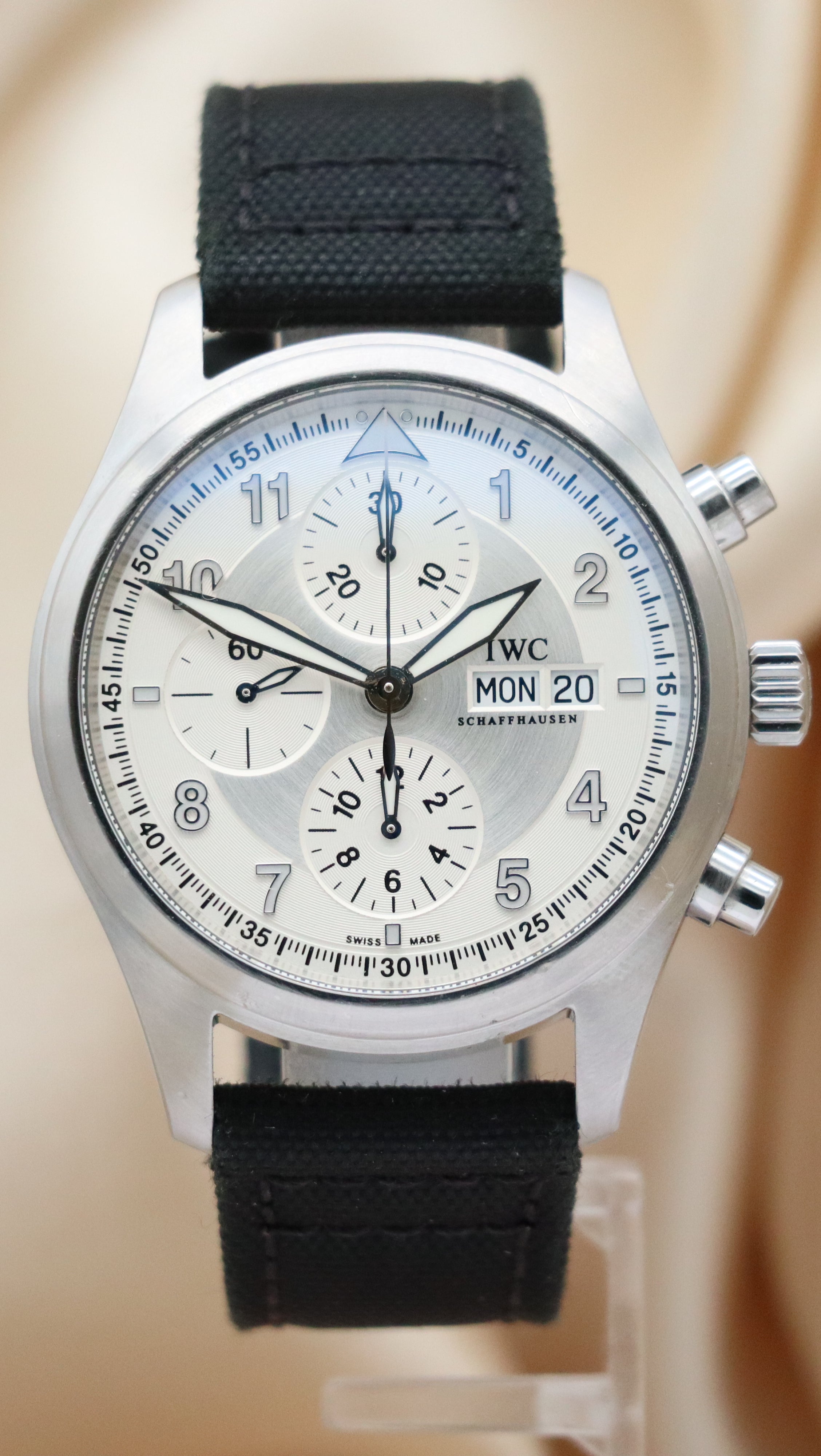 IWC Fliegeruhr Spitfire Chronograph IW371702 Box + og. Papiere