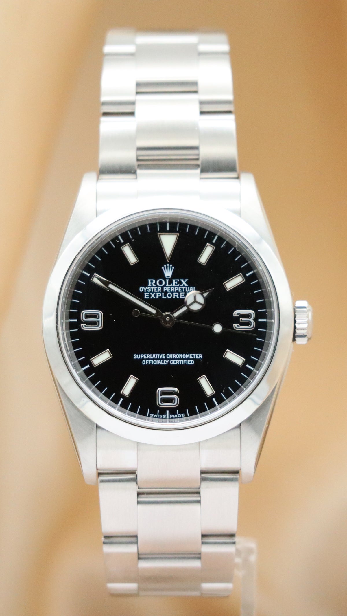 Rolex Explorer Automatik Herrenuhr Stahl Schwarz 114270 - Thumbnail