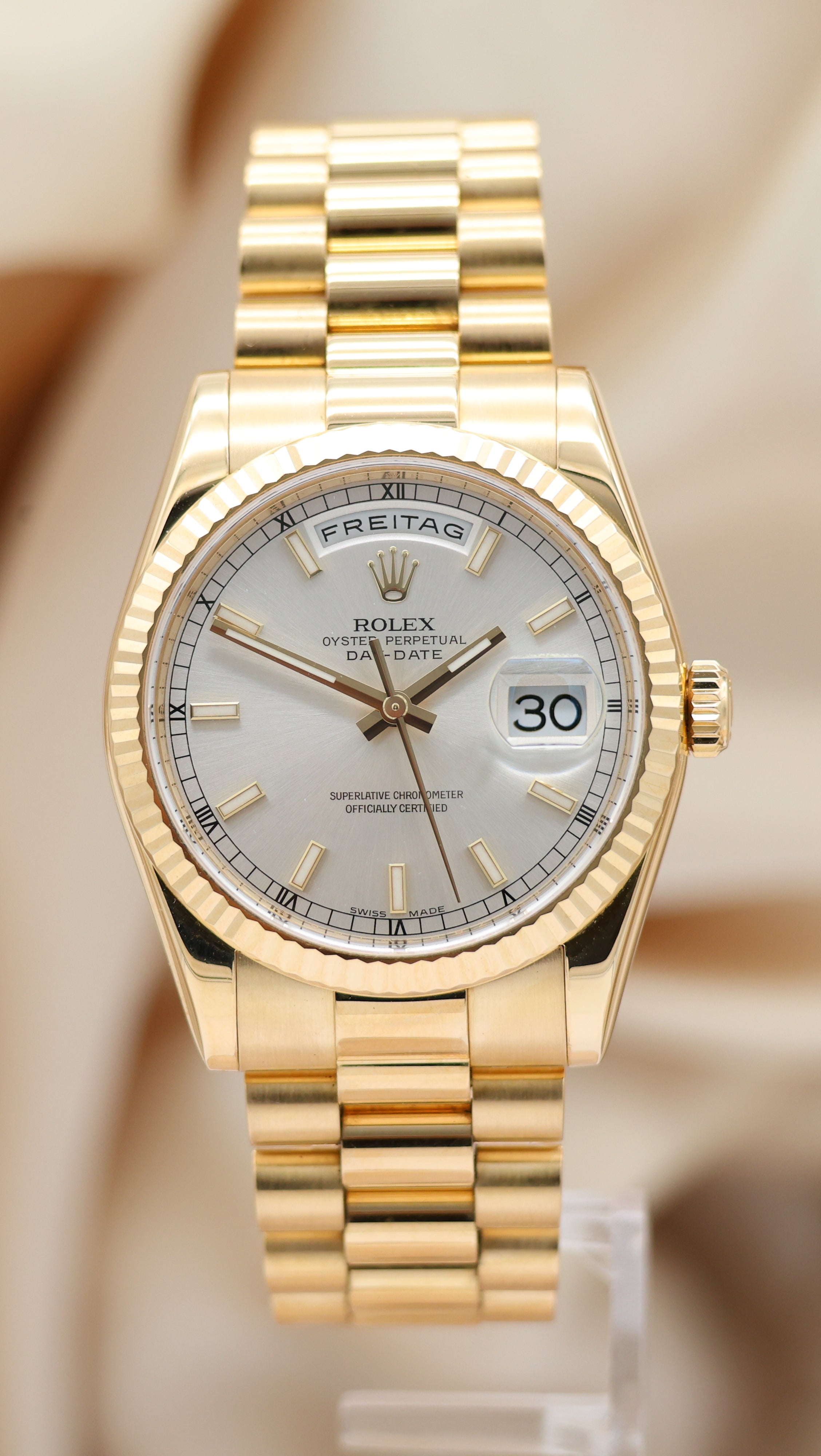 Rolex Day-Date 36 President 18k Gold 118238 Box + og. Papiere