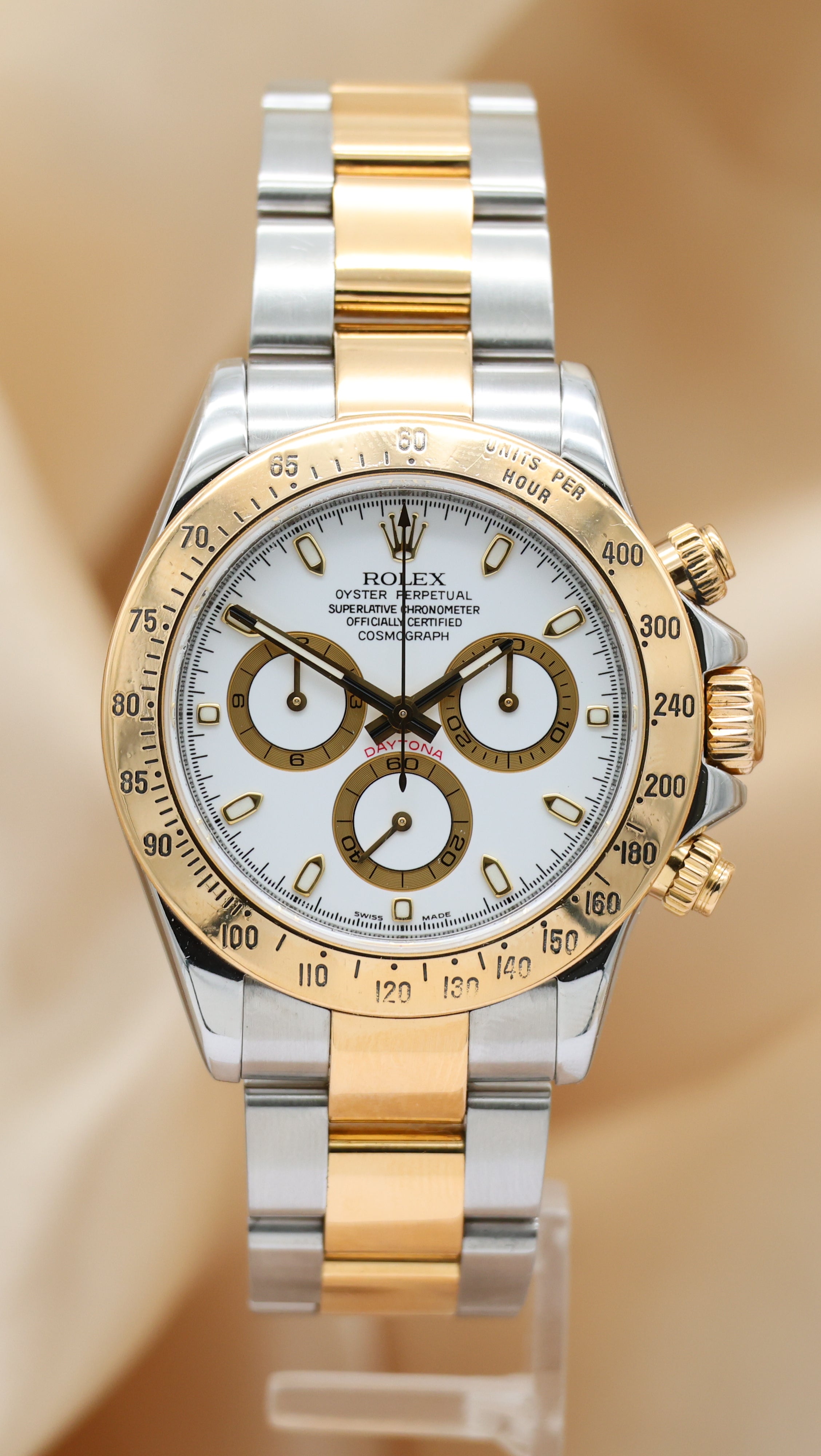 Rolex Daytona Stahl/Gold Automatik Weiß 116523