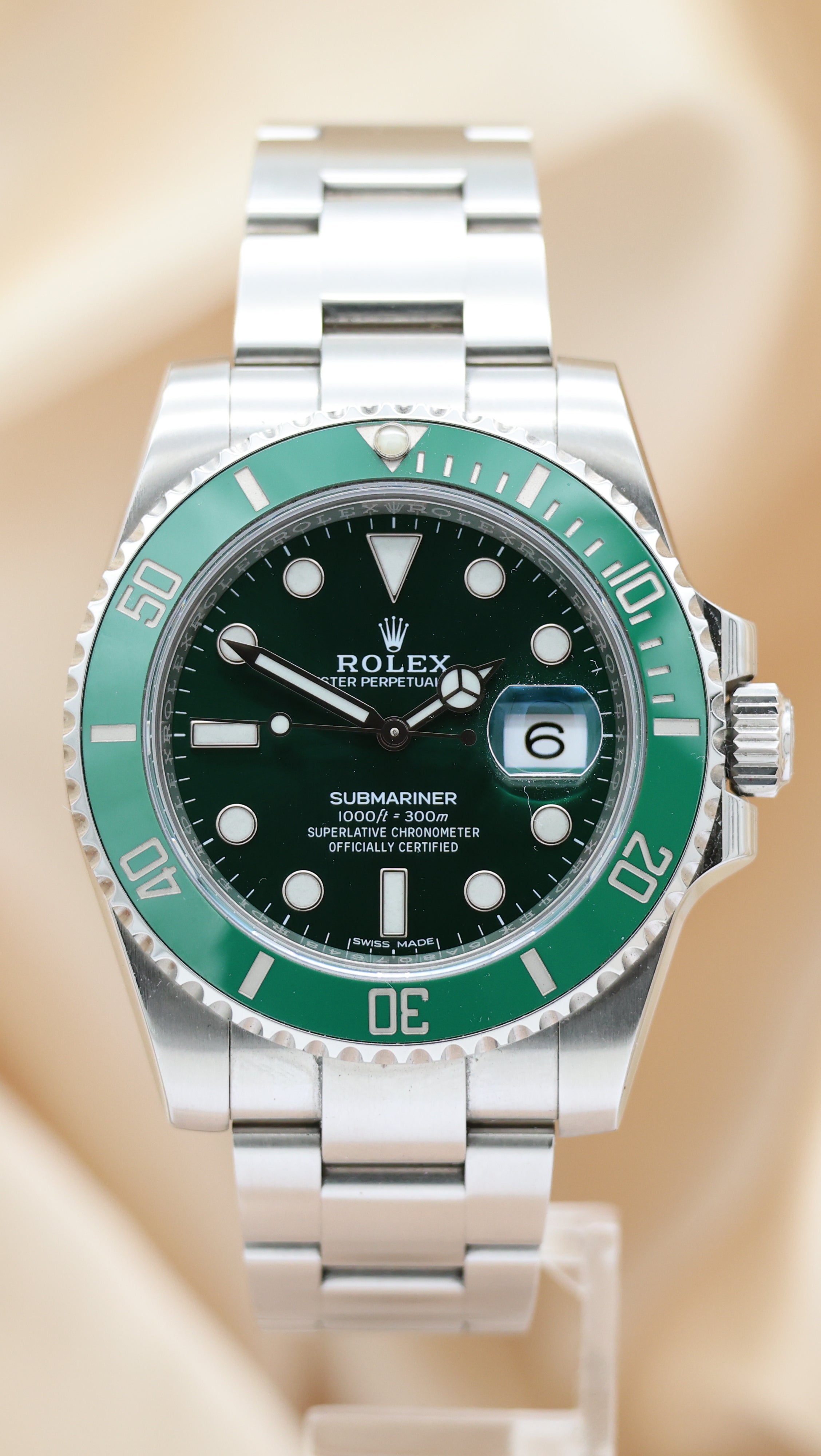 Rolex Submariner Date "Hulk" Automatik Herrenuhr  116610LV Box + og. Papiere