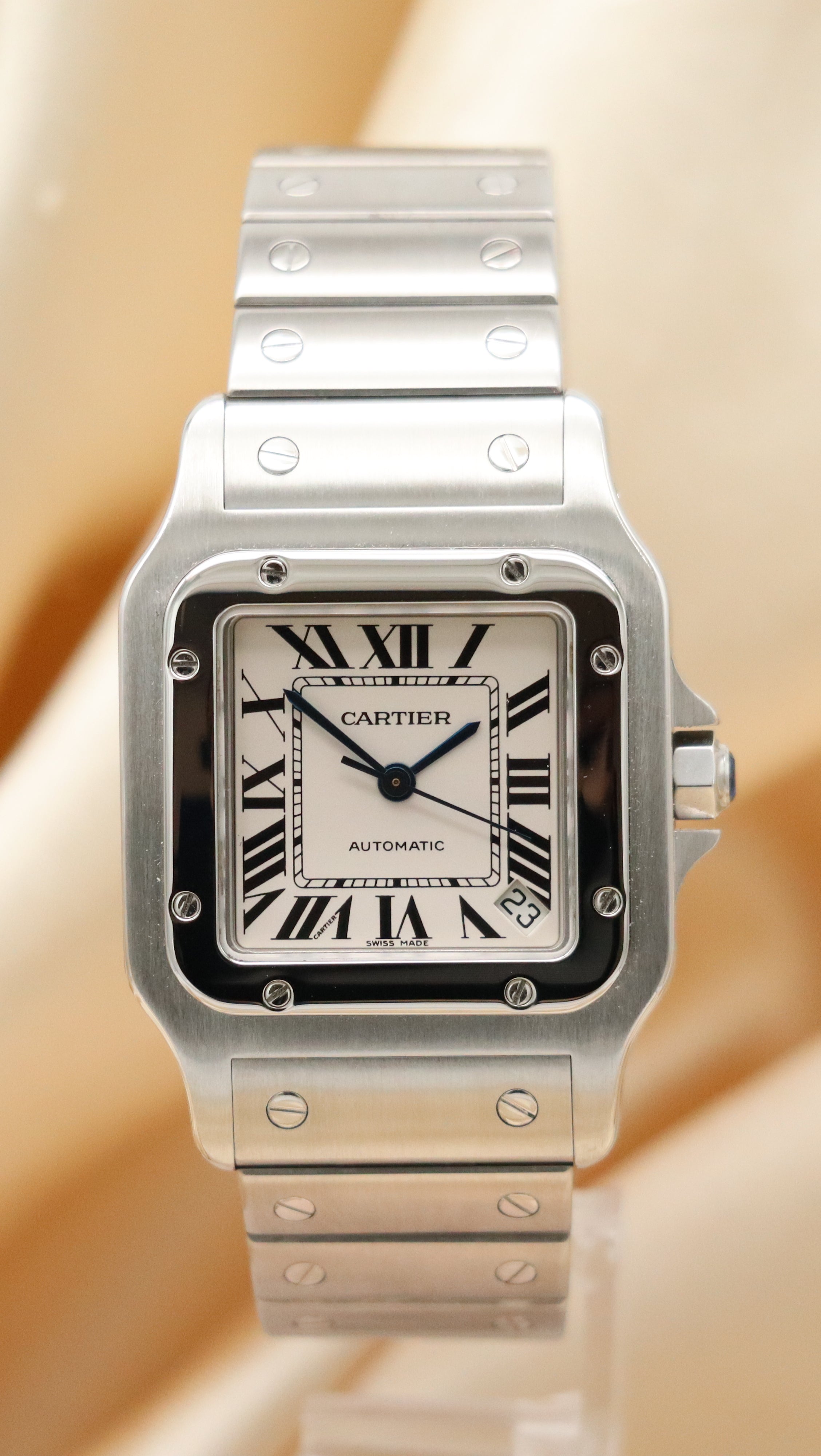 Cartier Santos Galbee Automatik Herrenuhr  2823 Box + og. Papiere