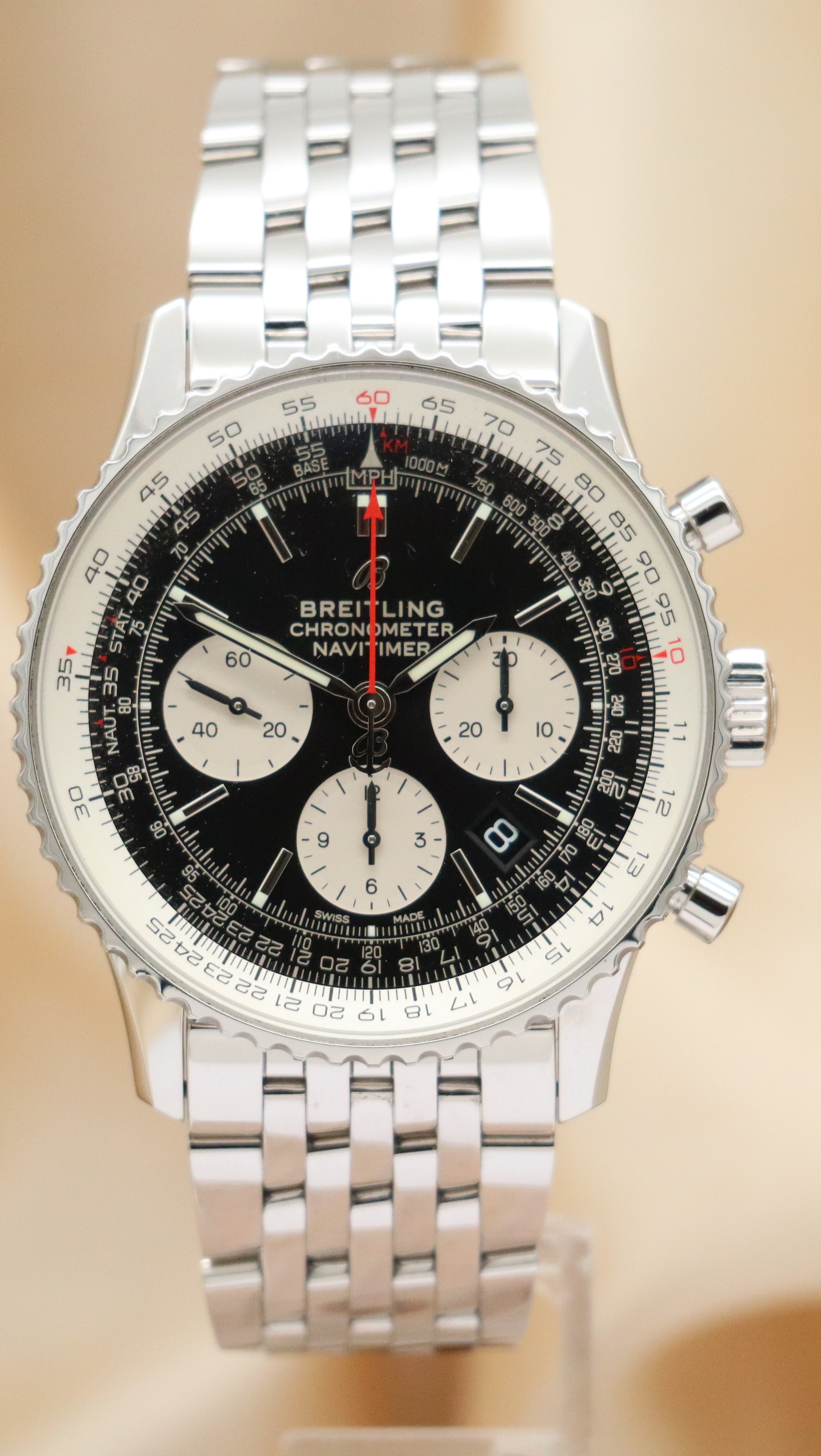 Breitling Navitimer B01 Chronograph 43mm Automatik Herrenuhr AB0121 Box + og. Papiere