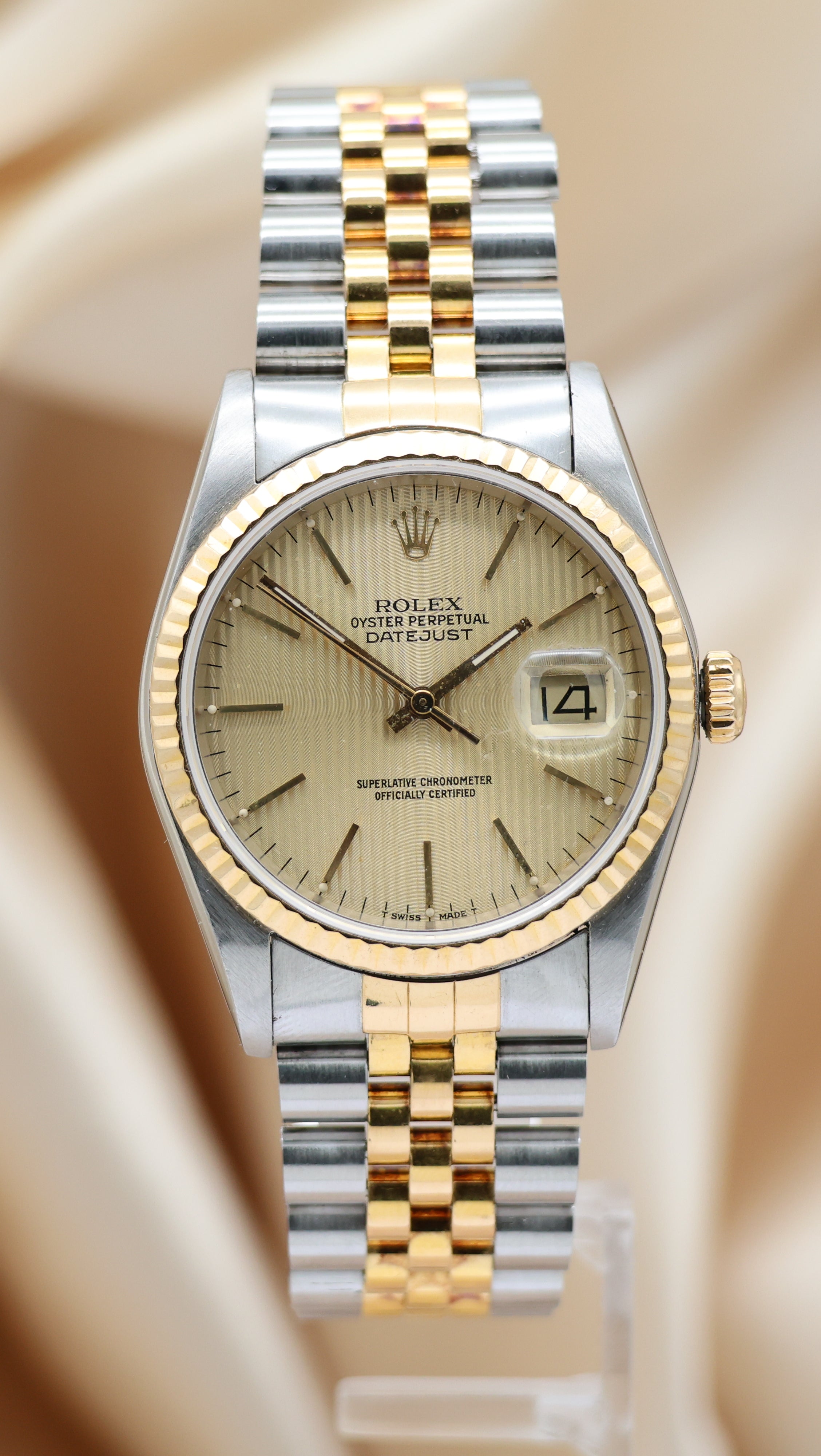 Rolex Datejust Tapestry Dial 36mm Automatik Herrenuhr 16233