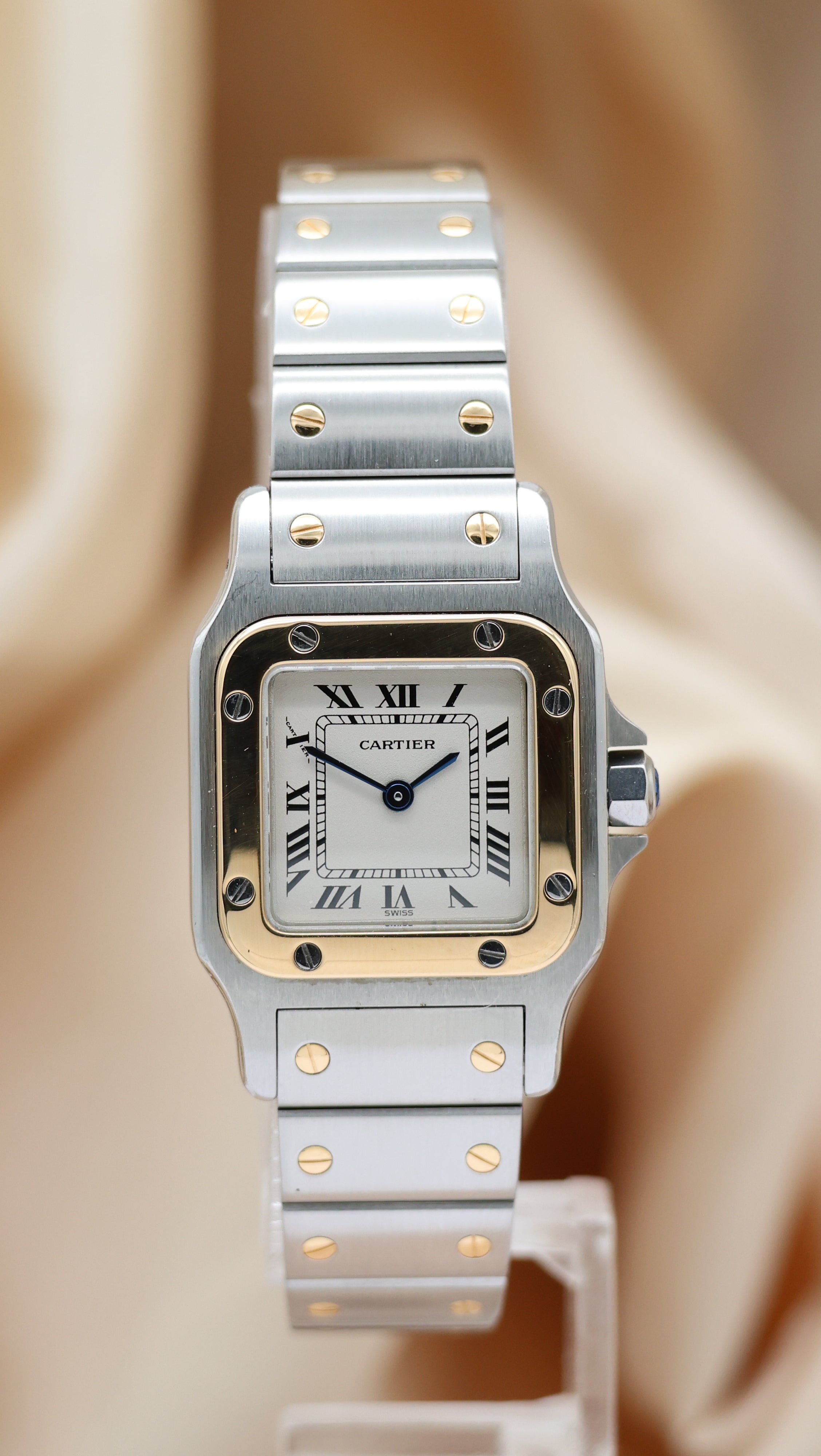 Cartier Santos 24x35mm Quarz Damenuhr 1057930 Box