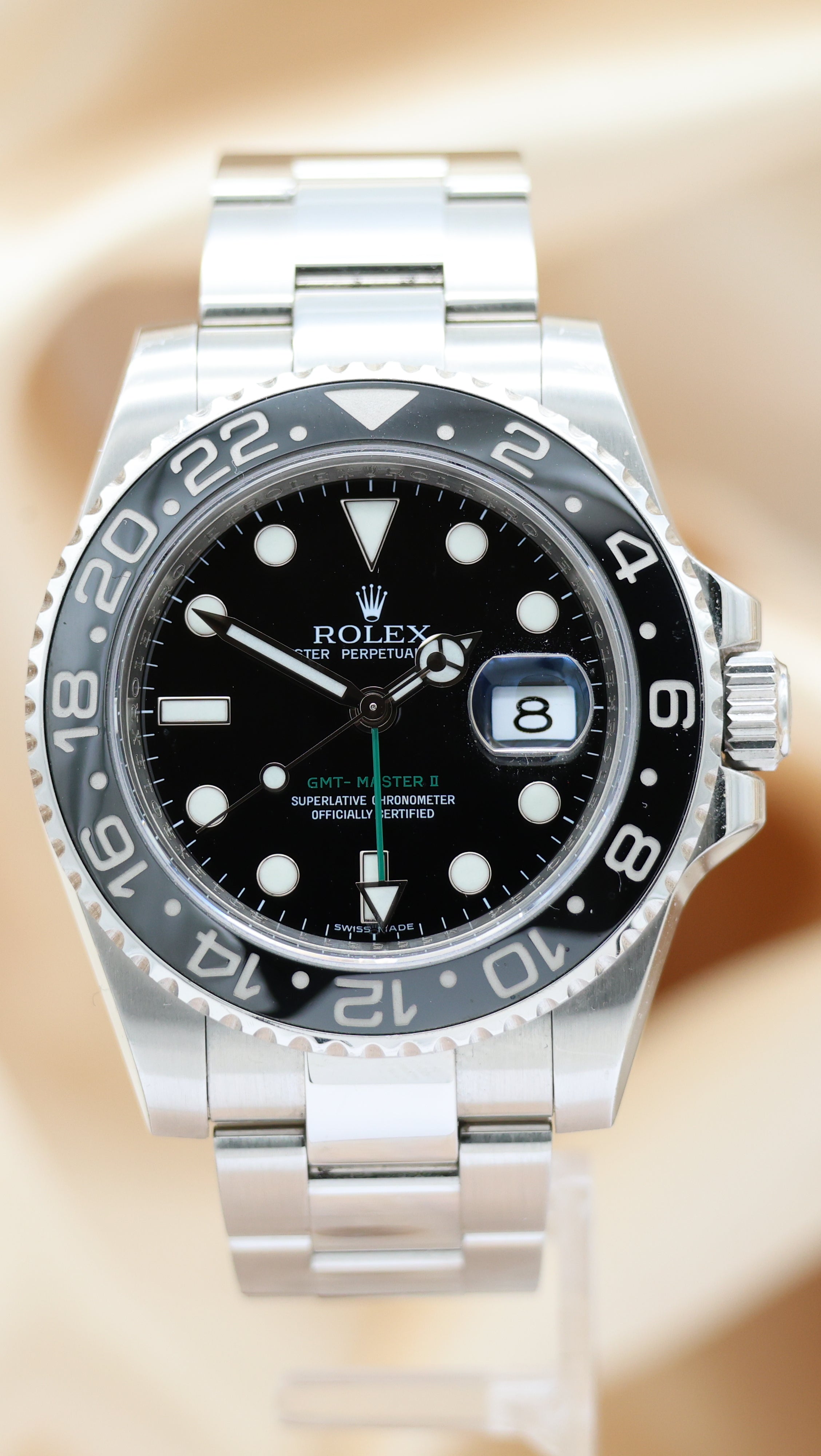 Rolex GMT-Master II 40mm Automatik Herrenuhr 116710LN Box + og. Papiere