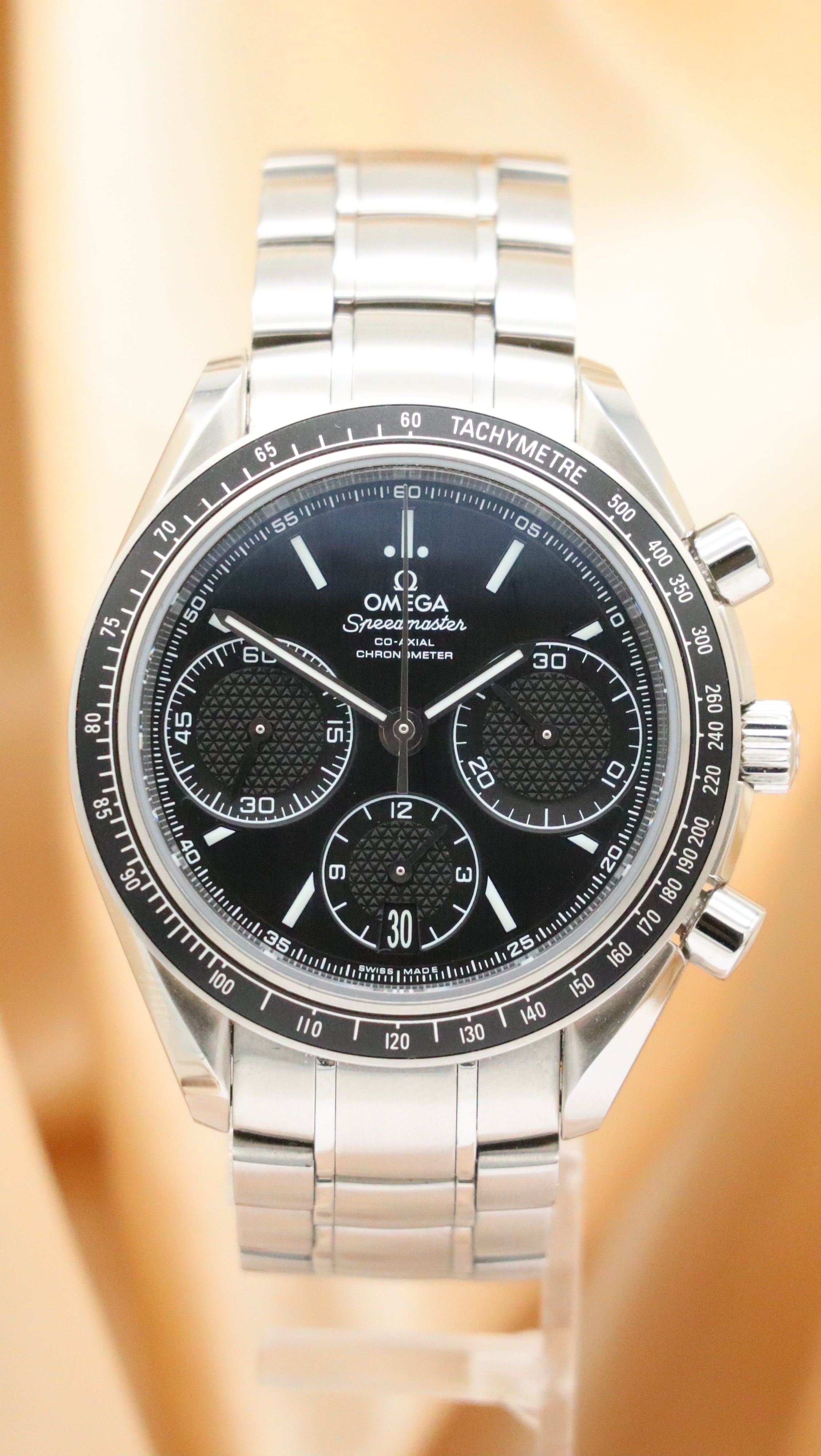 Omega Speedmaster Racing Co-Axial 32630405001001 Box + og. Papiere