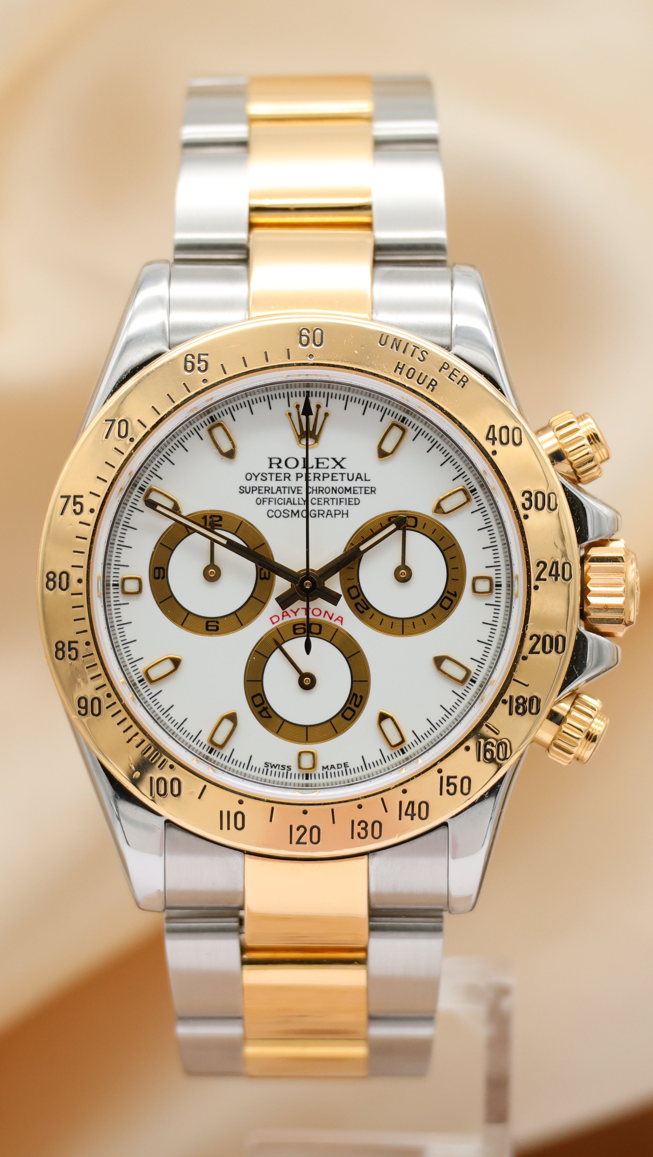 Rolex Daytona 40 Stahl/Gold Automatik mit Rolex Service  116523 Box + og. Papiere